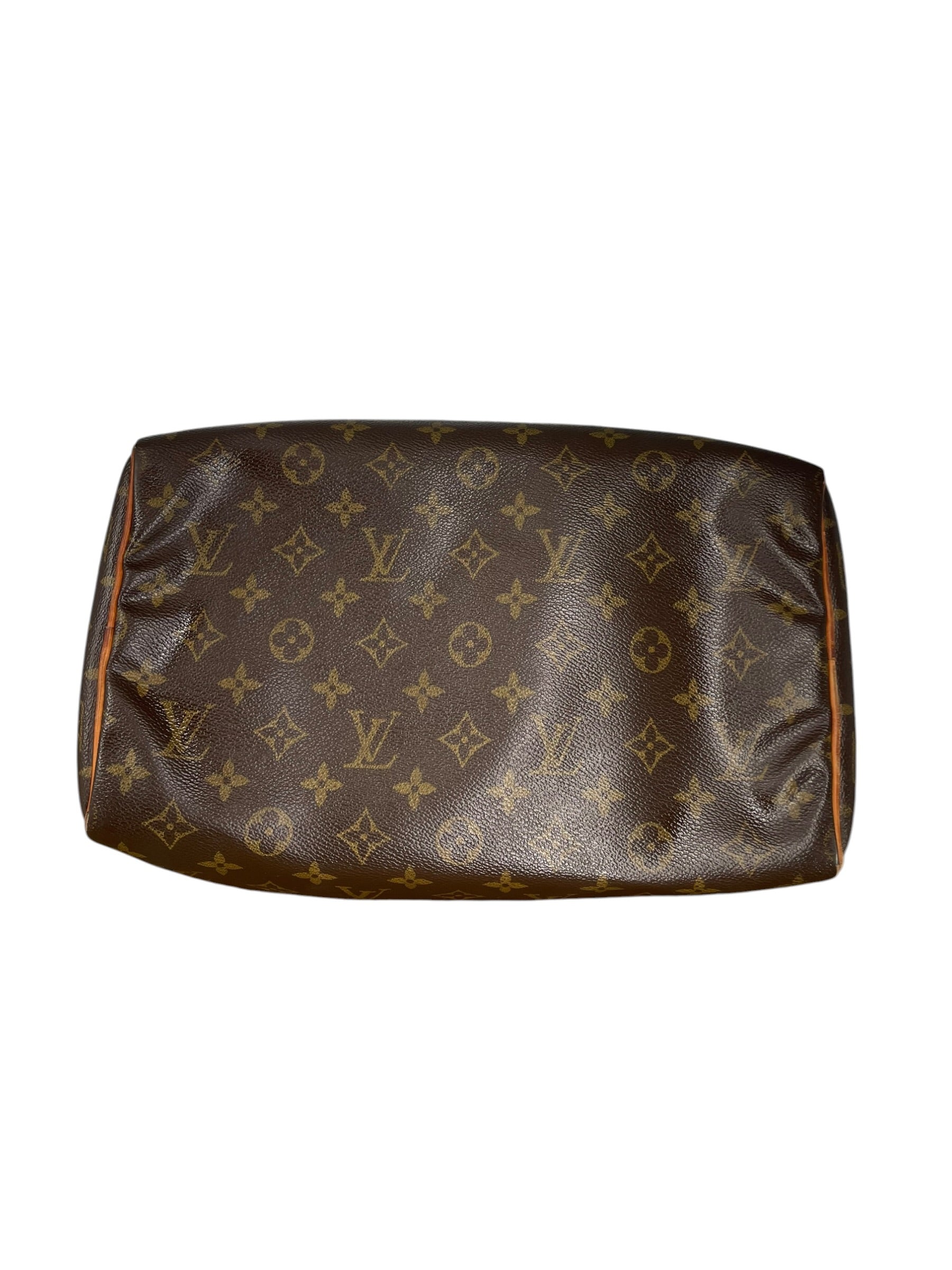 LOUIS VUITTON/Bag/Monogram/Leather/BRW/SPEEDY LEATHER HANDLES view 3