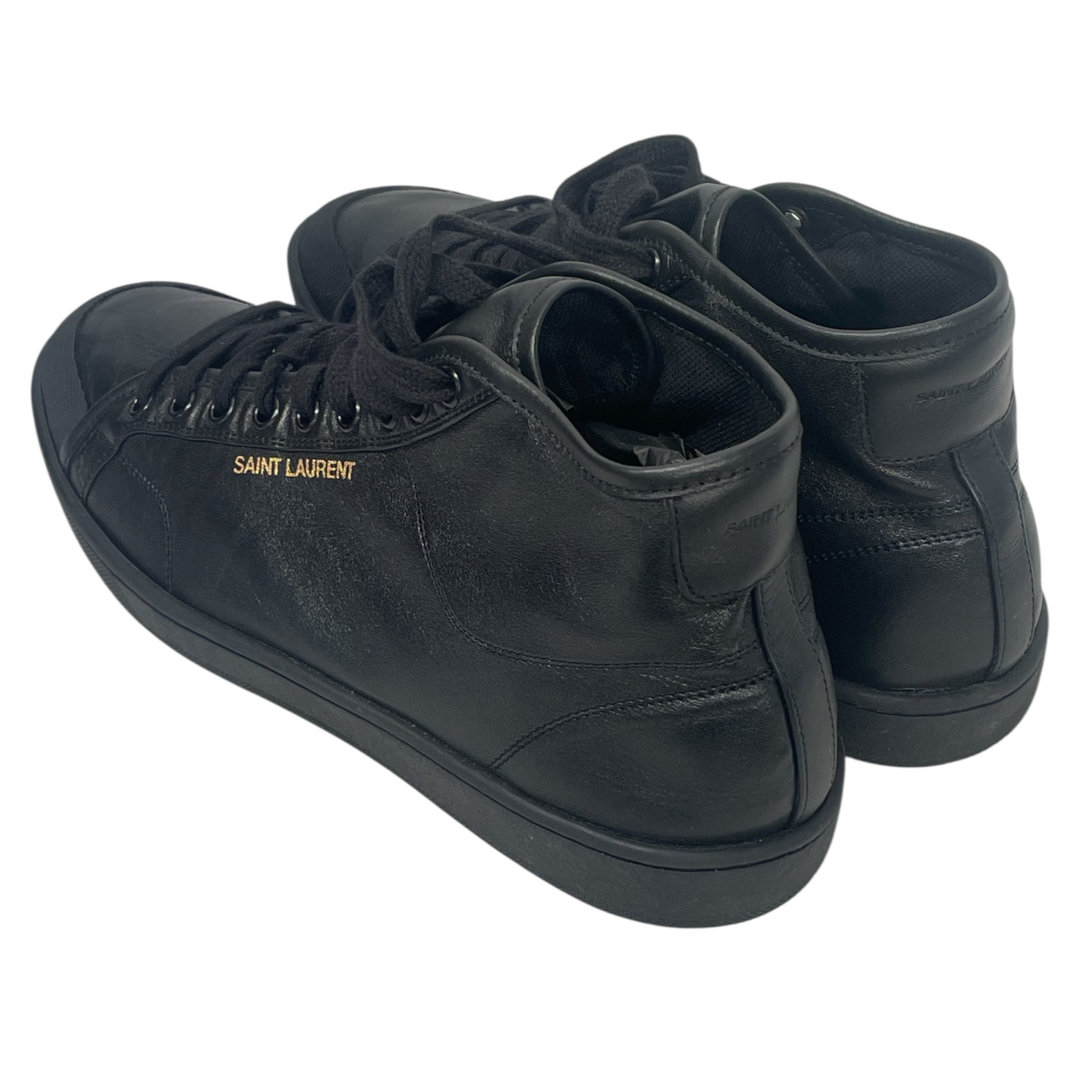 SAINT LAURENT/Low-Sneakers/EU 41.5/Leather/BLK/ view 2