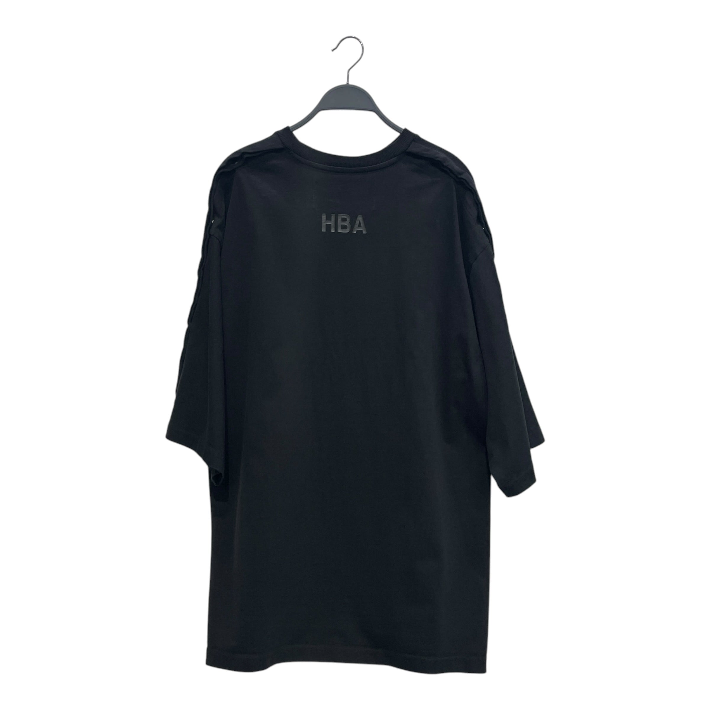 HOOD BY AIR./T-Shirt/S/Cotton/BLK/SNAP BUTTON SLEEVES view 2