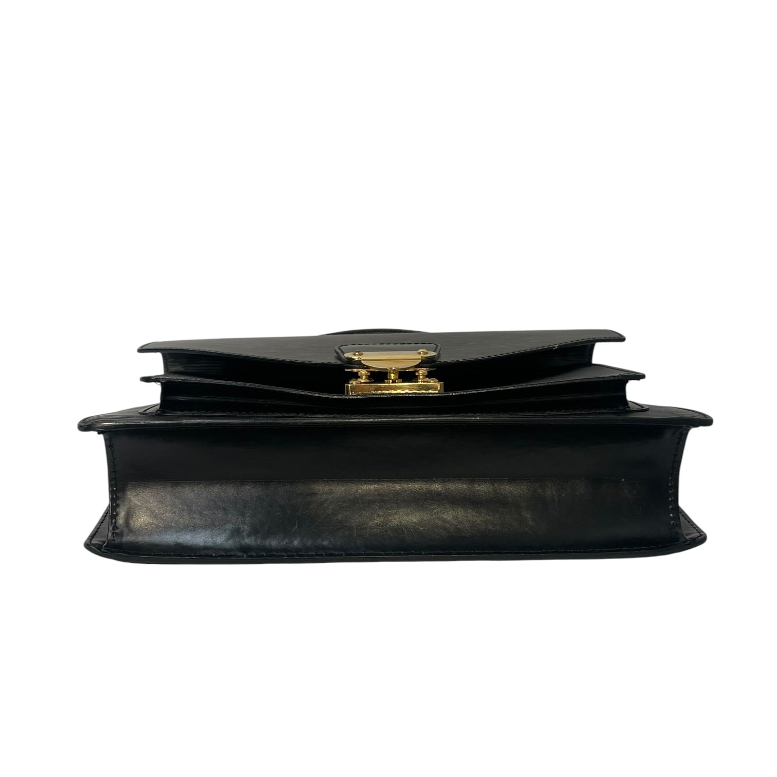 LOUIS VUITTON/Hand Bag/Stripe/Leather/BLK/Epi view 3