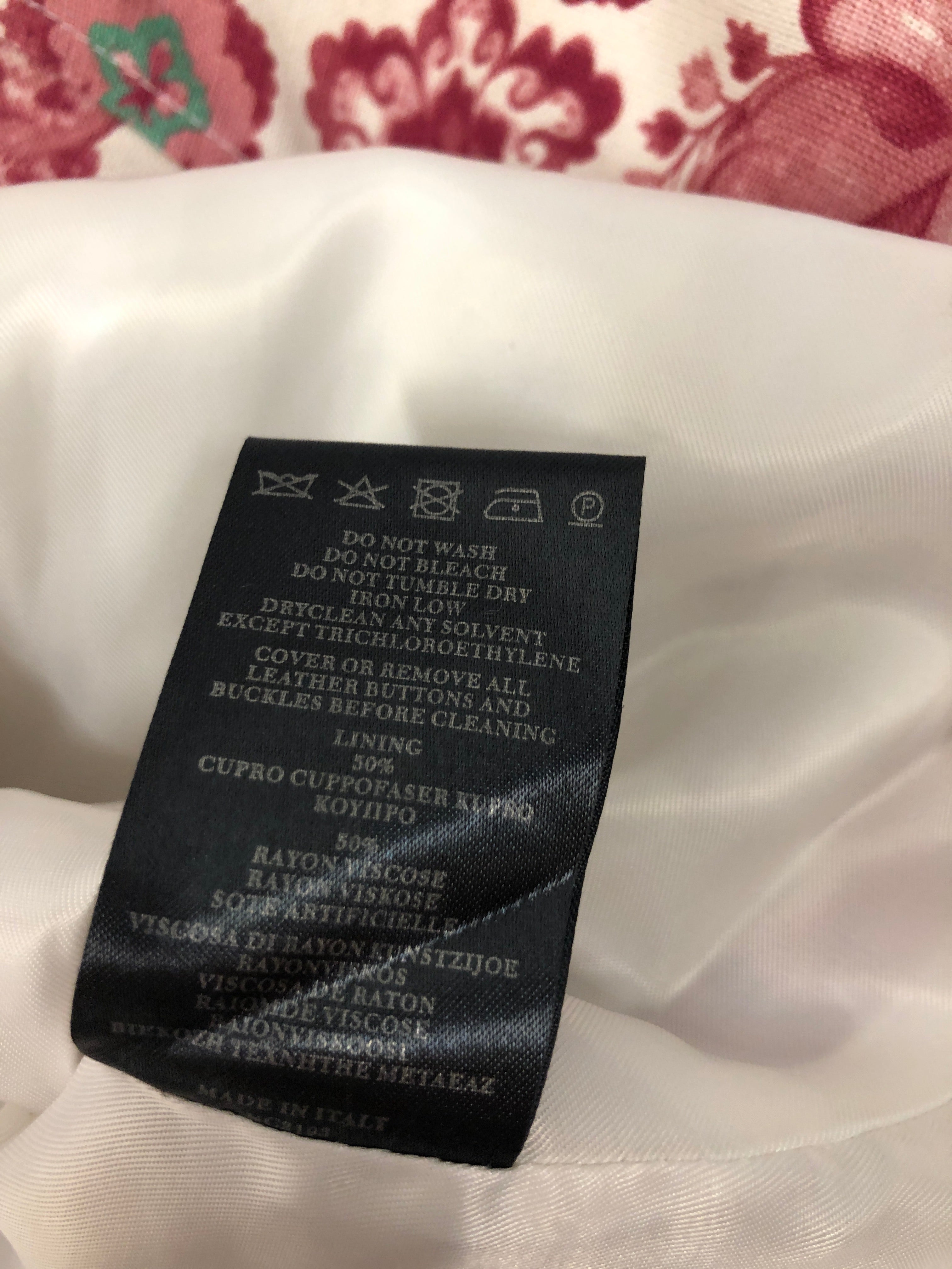 BURBERRY LONDON/Tailored Jkt/L/Floral Pattern/PNK/Double Breasted/LINEN BLEND view 5