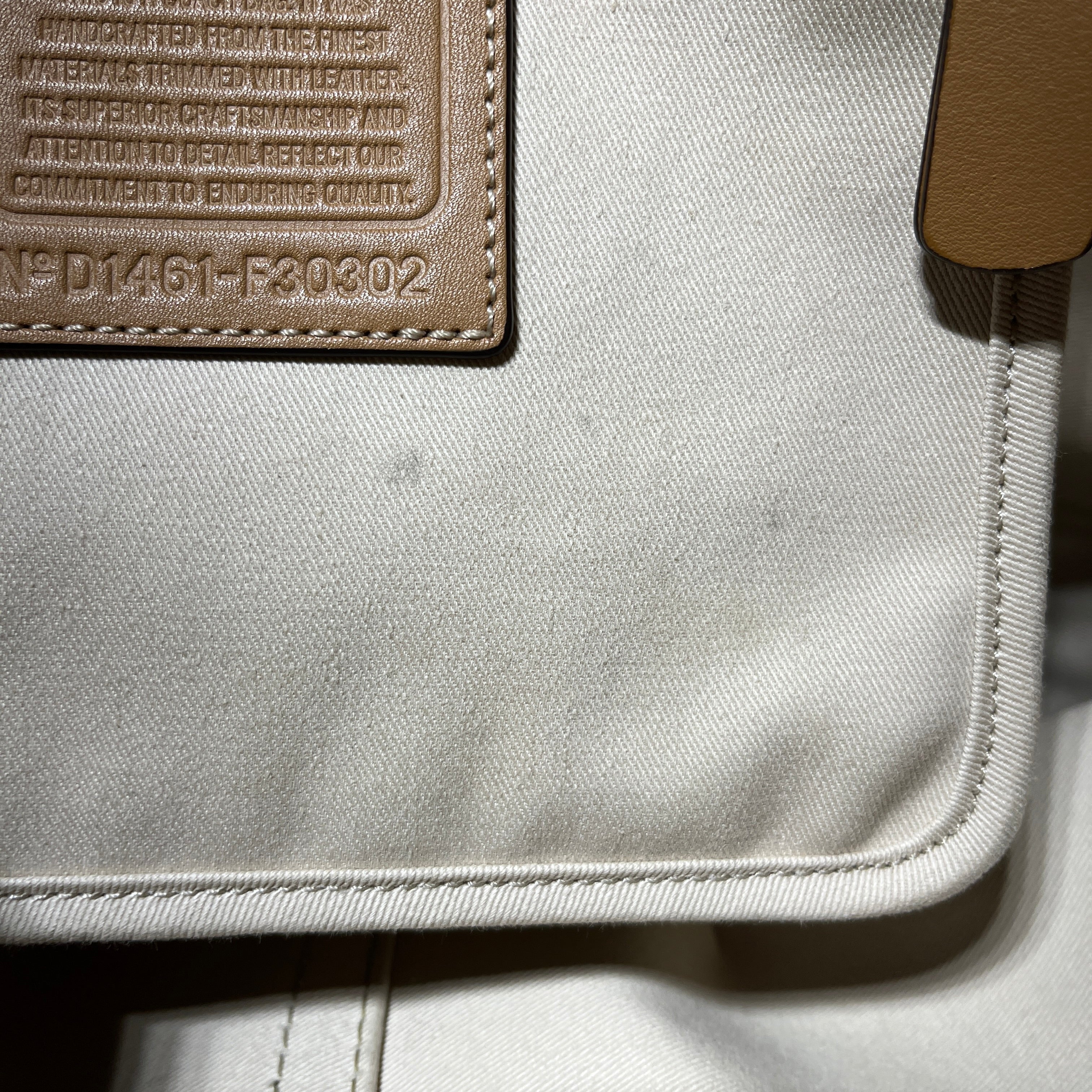 COACH/Hand Bag/Stripe/Leather/NVY/HADLEY CANVAS view 7