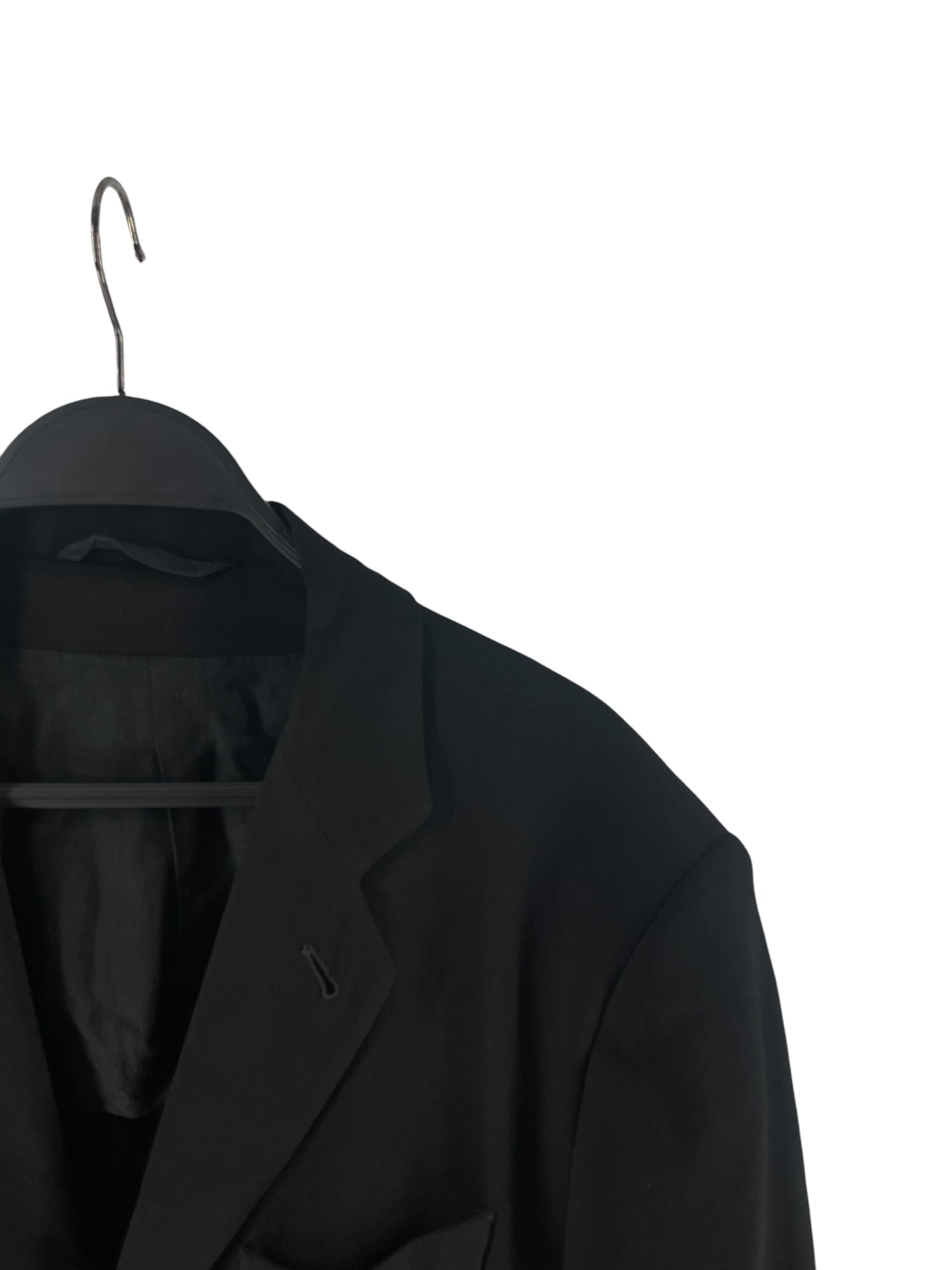 ANN DEMEULEMEESTER/Tailored Jkt/S/Cotton/BLK/BLAZER WITH INNER CINCH view 3
