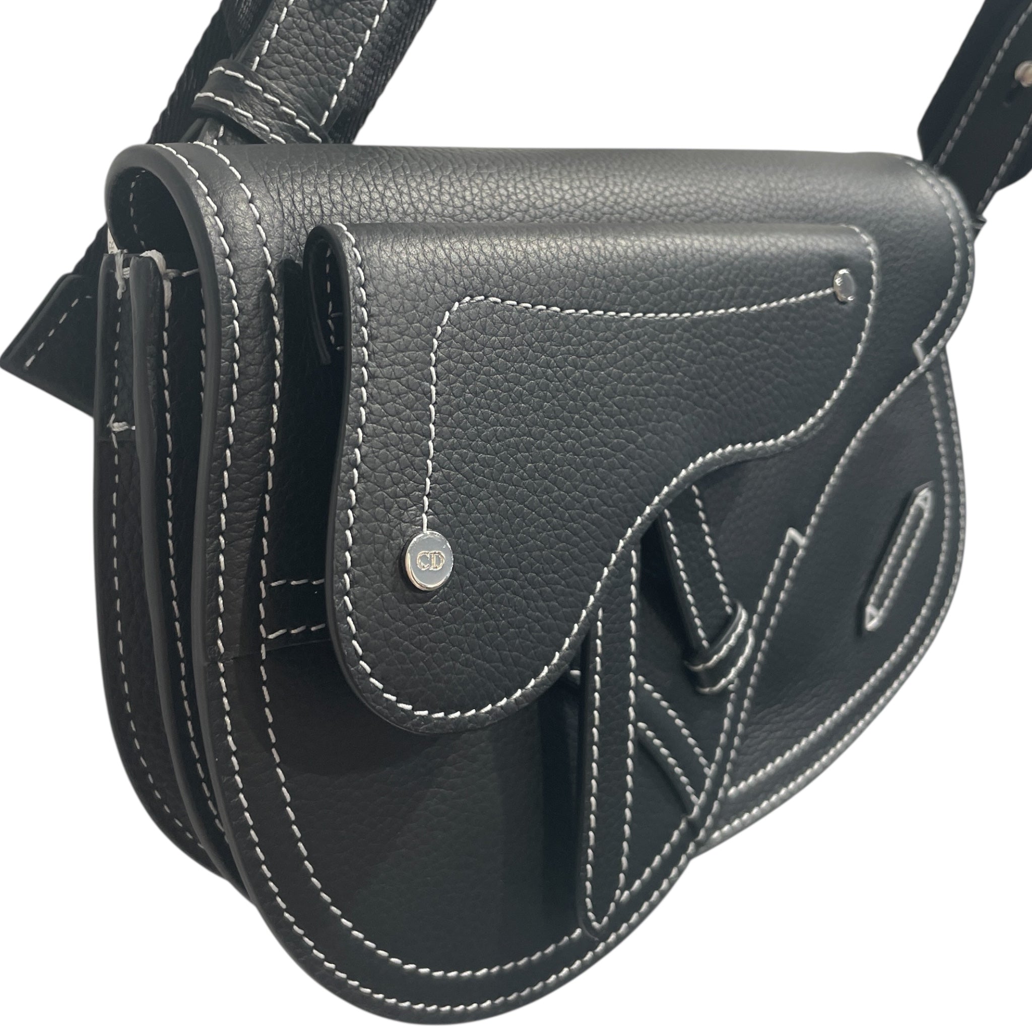 Christian Dior/Cross Body Bag/Leather/NVY/DIOR SADDLE MESSENGER BAG view 4