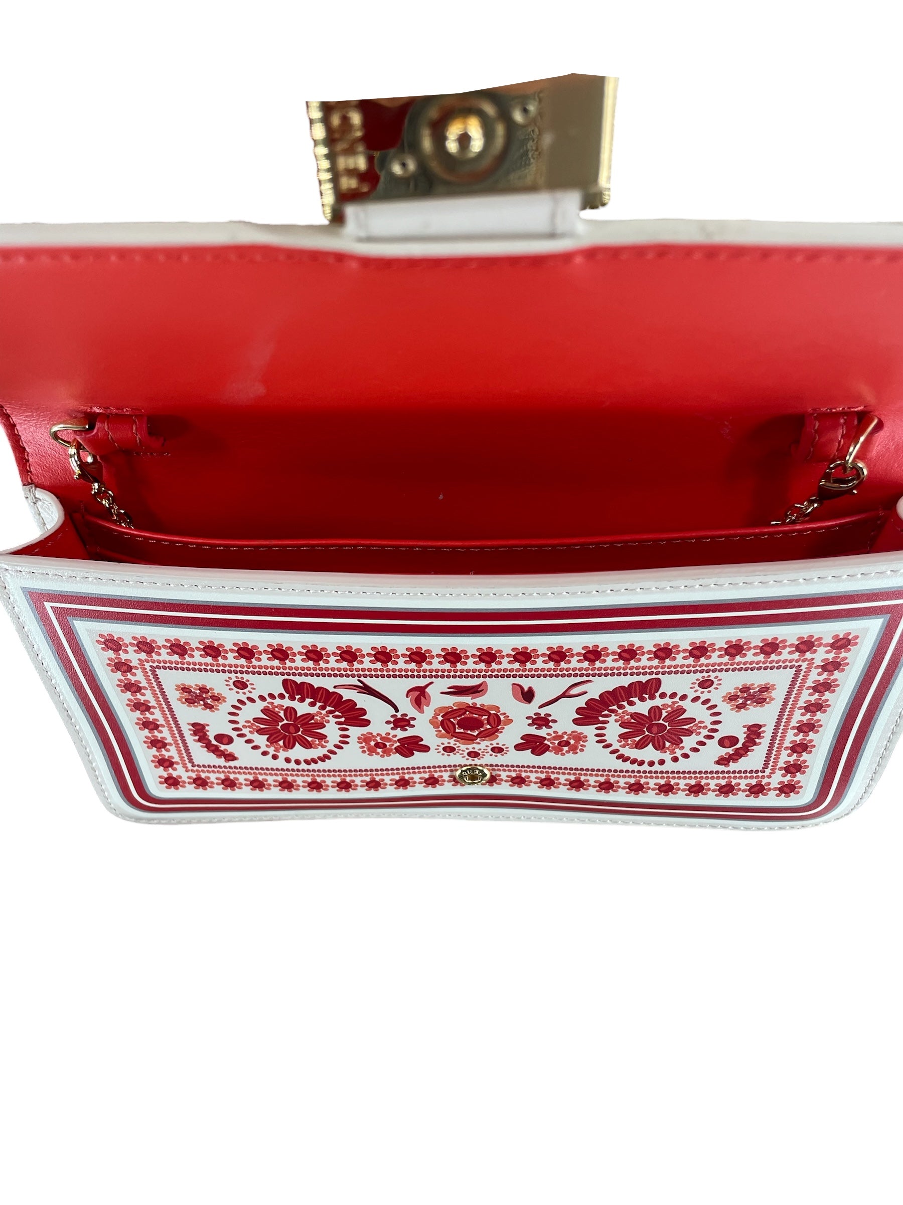 FENDI/Bag/Floral Pattern/Leather/RED/FENDI CORAL BANDANA BAG view 4