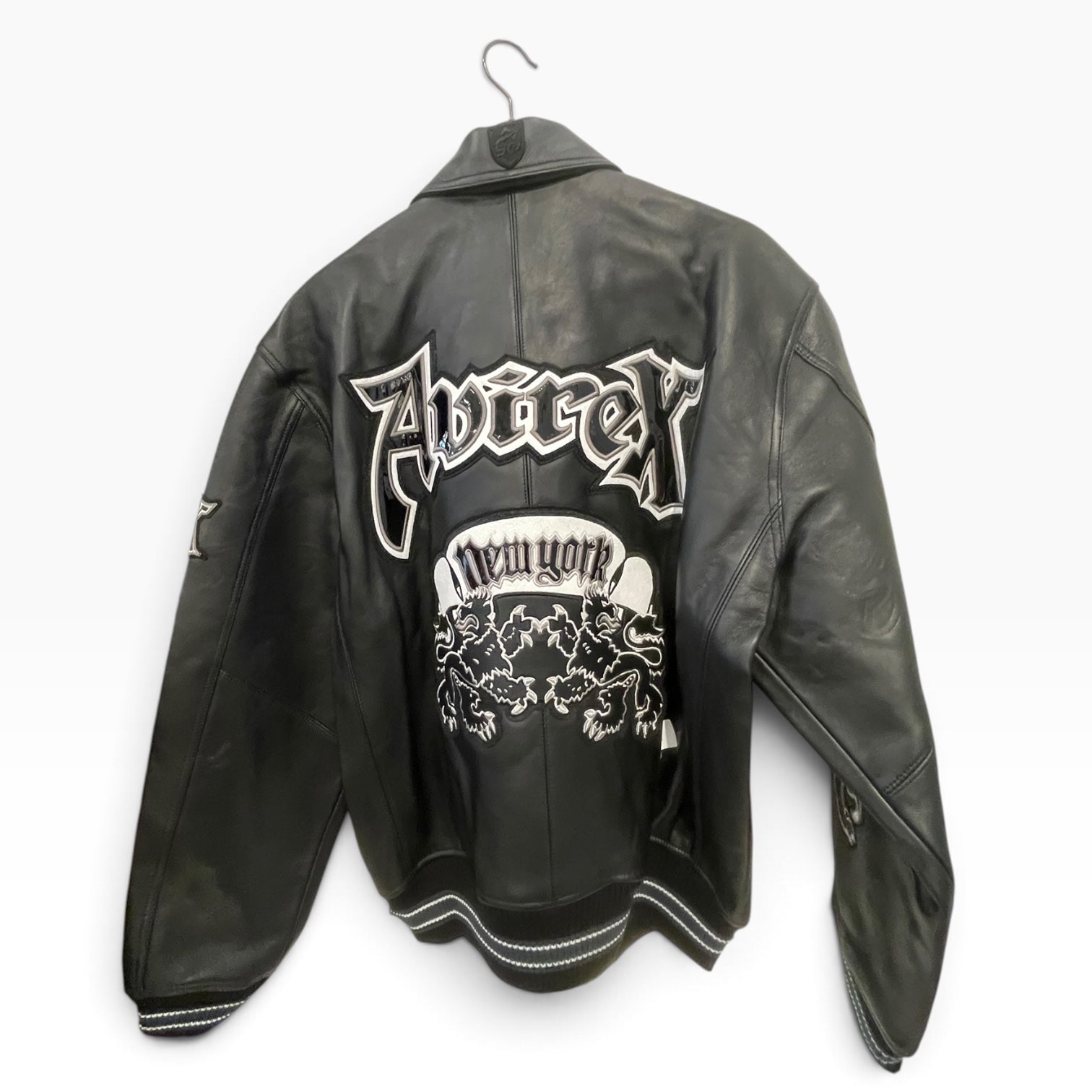 AVIREX/Leather Jkt/XL/Leather/BLK/WHT Sleeves & Bck Graphics view 2