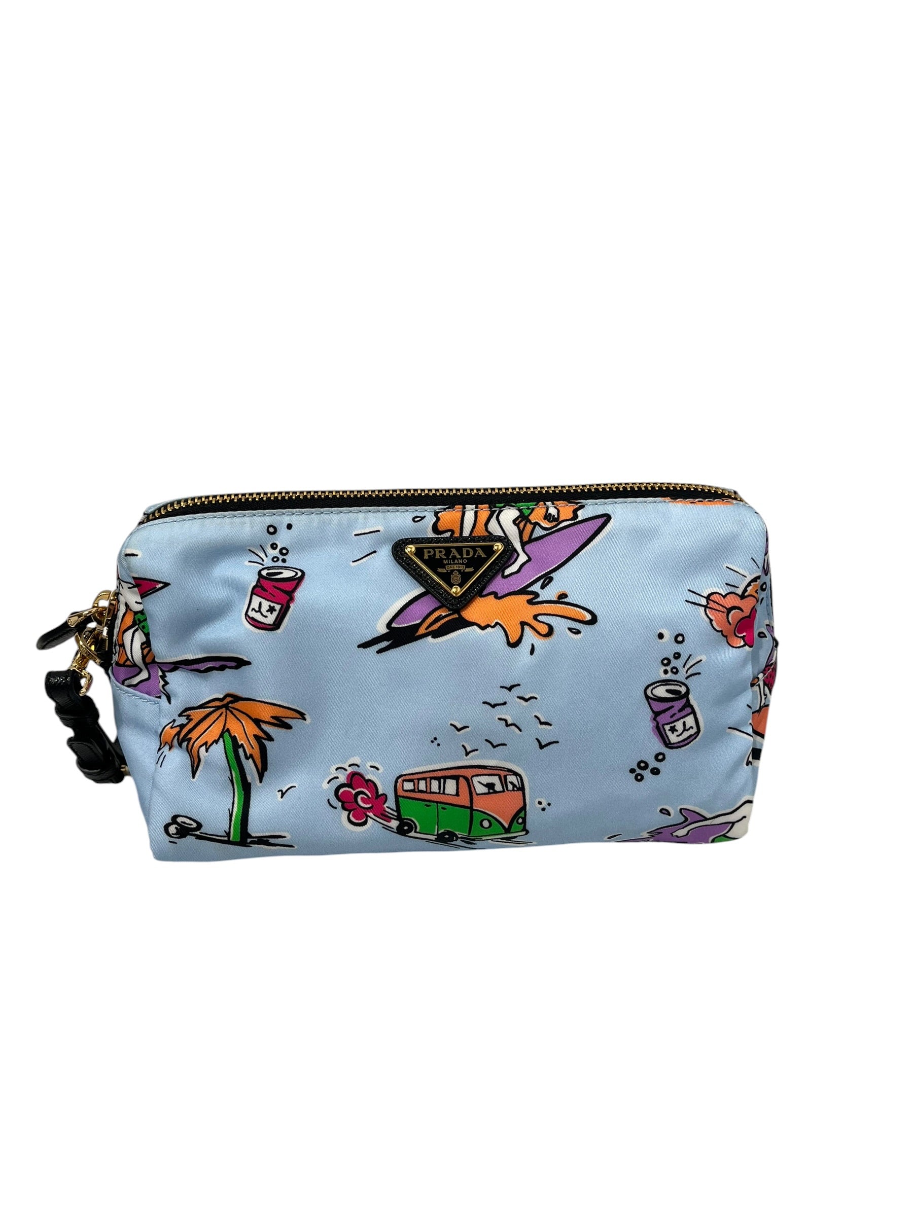 PRADA/Pouch/Graphic/Nylon/BLU/SURFER BIRD BAG view 1