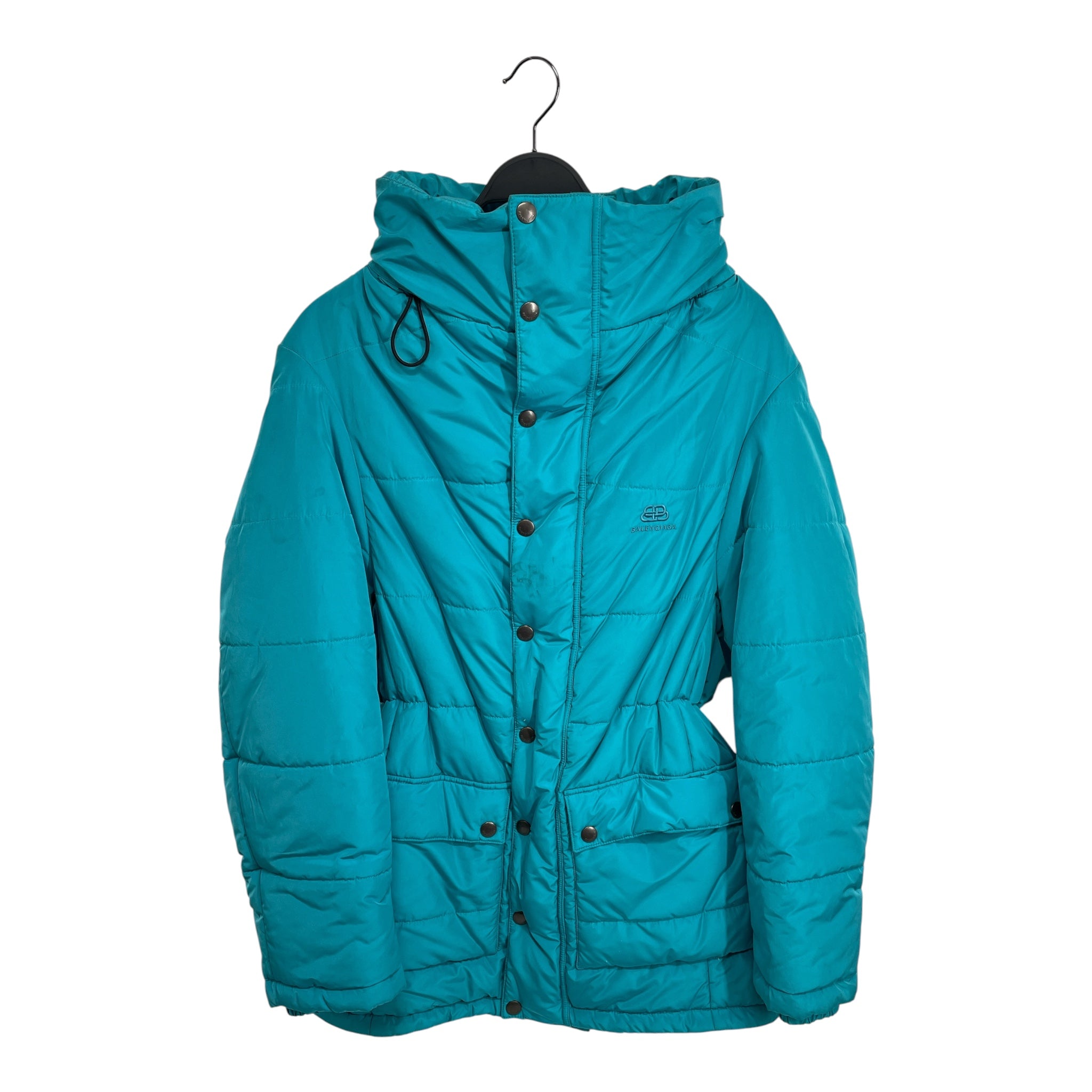 BALENCIAGA/Puffer Jkt/46/Polyester/BLU/2019 DOUBLE B CINCH WAIST PARK view 1