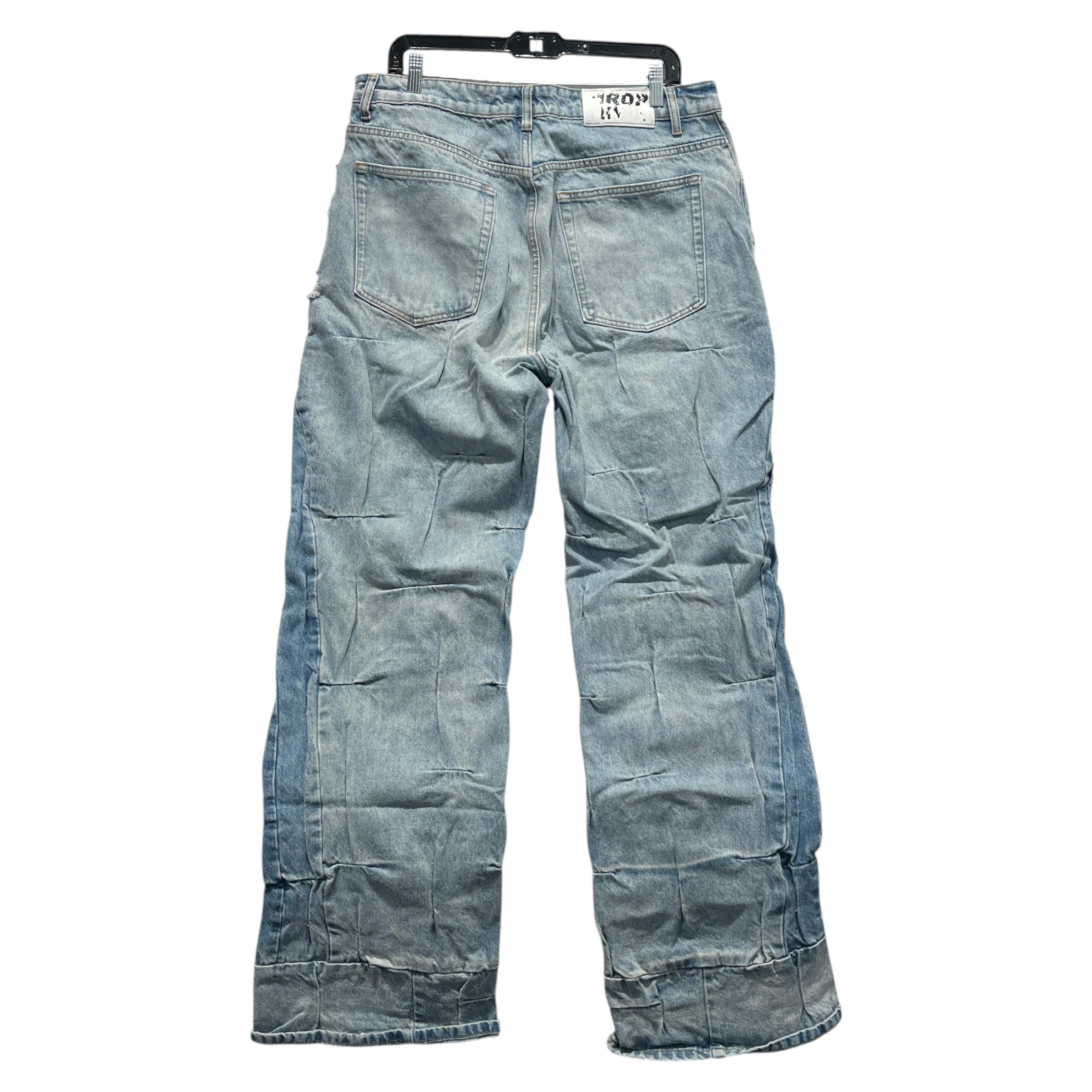 WHO DECIDES WAR/Straight Pants/34/Denim/BLU/Distressed/Light BLU Distress Gather Jean view 2