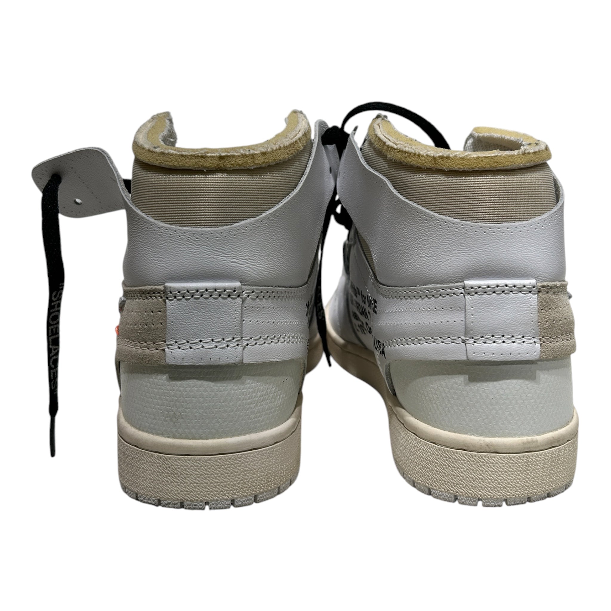 NIKE/OFF-WHITE/Hi-Sneakers/US 9/Leather/WHT/AIR JORDAN 1 view 4