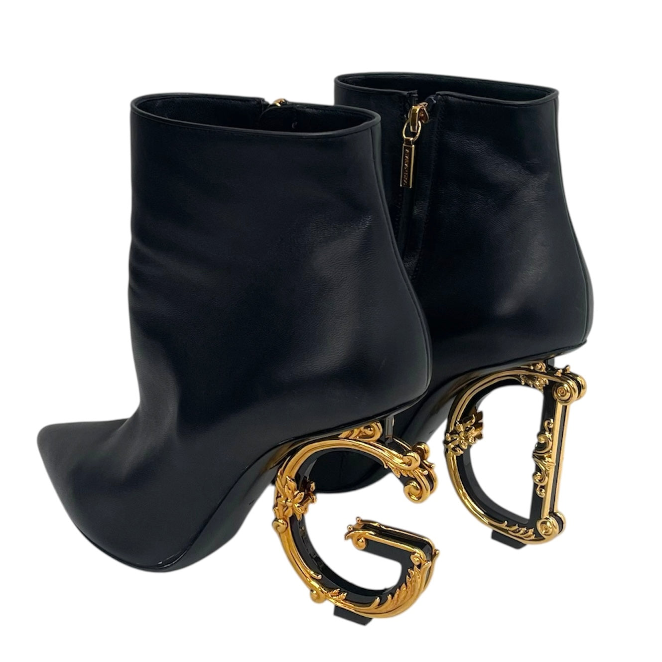 DOLCE&GABBANA/Ankle Boots/EU 41/Leather/BLK/D&G HEEL view 2