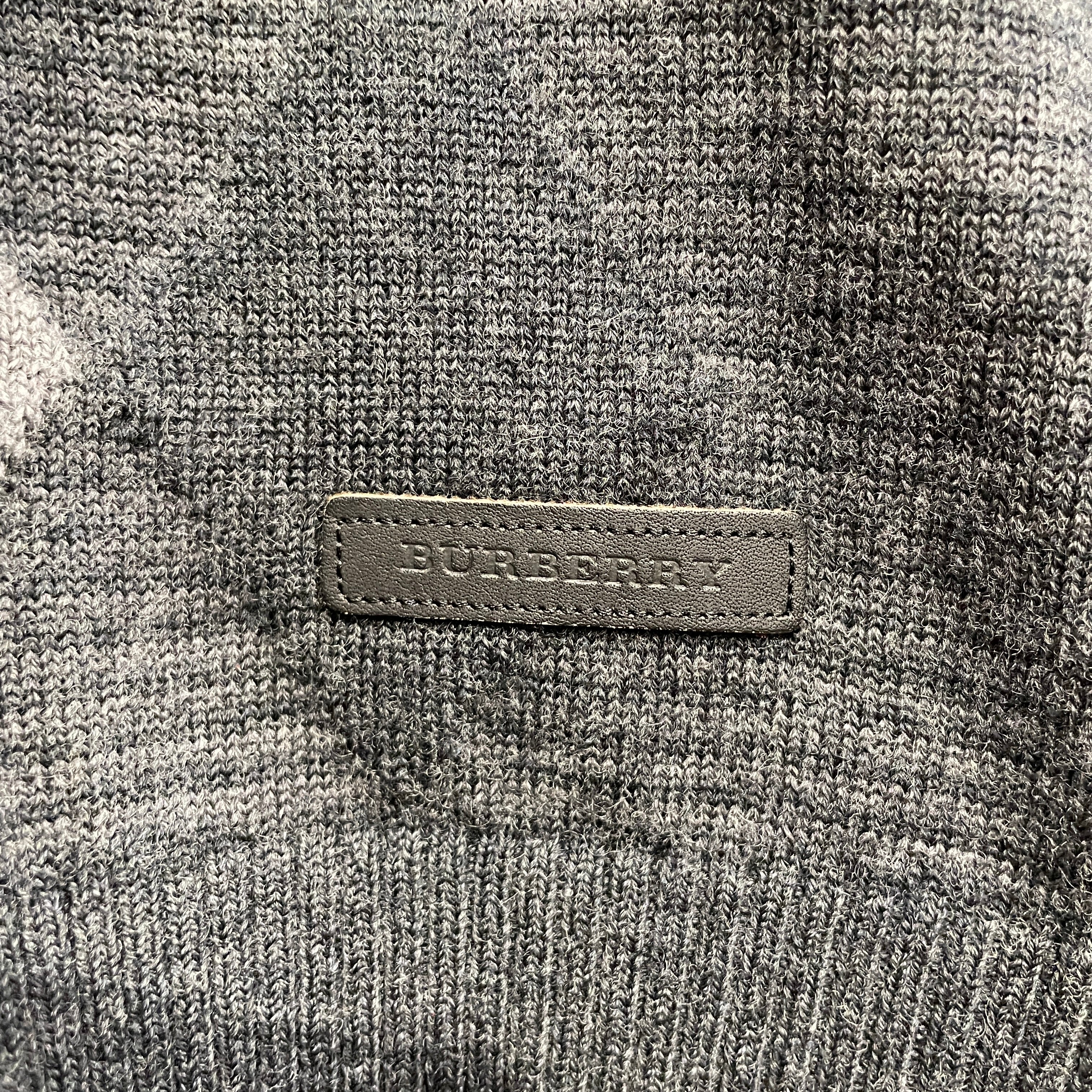 BURBERRY LONDON/Sweater/L/Plaid/Wool/GRY/ view 5