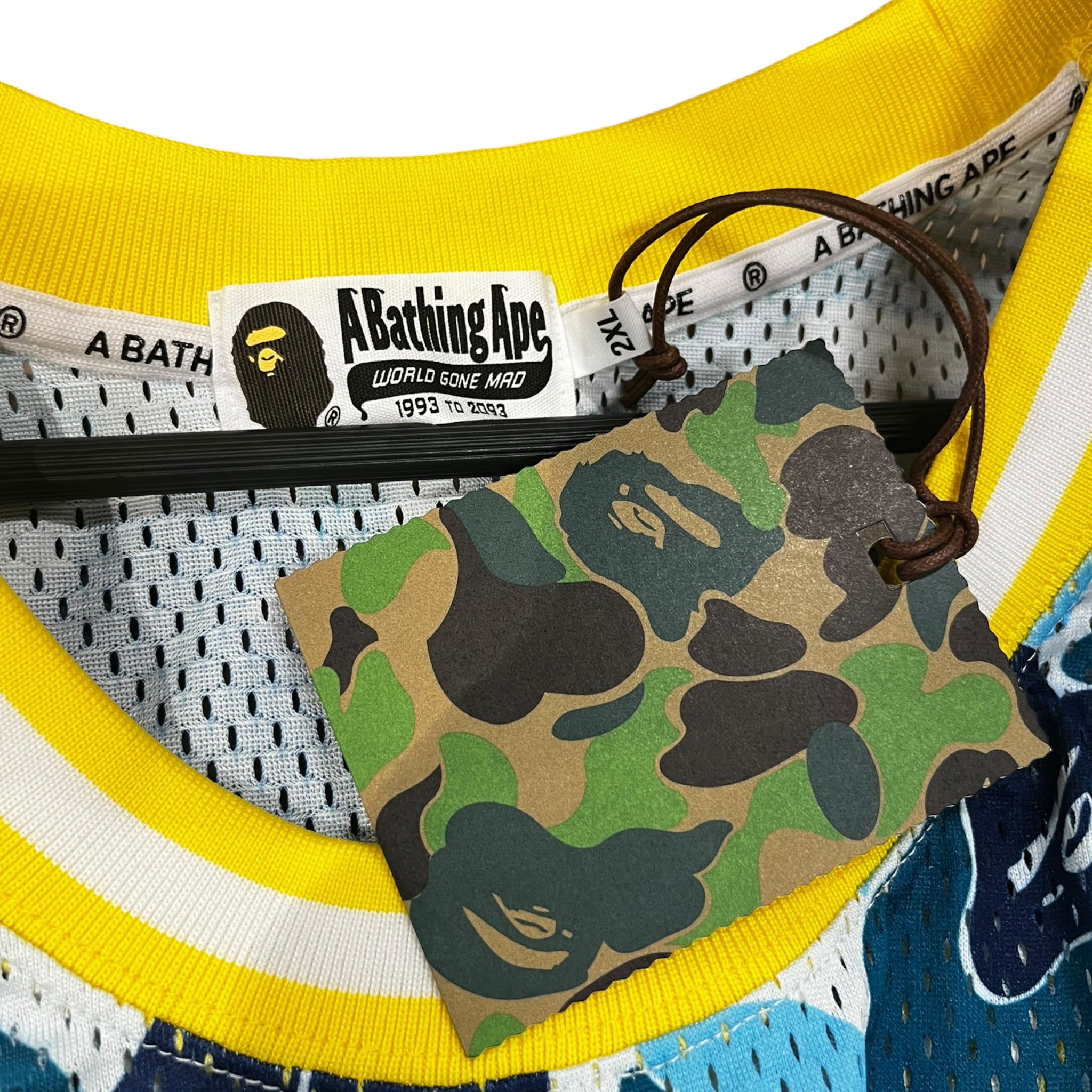 A BATHING APE/Tank Top/XXL/Polyester/BLU/Camouflage/Basketball Jersey view 3