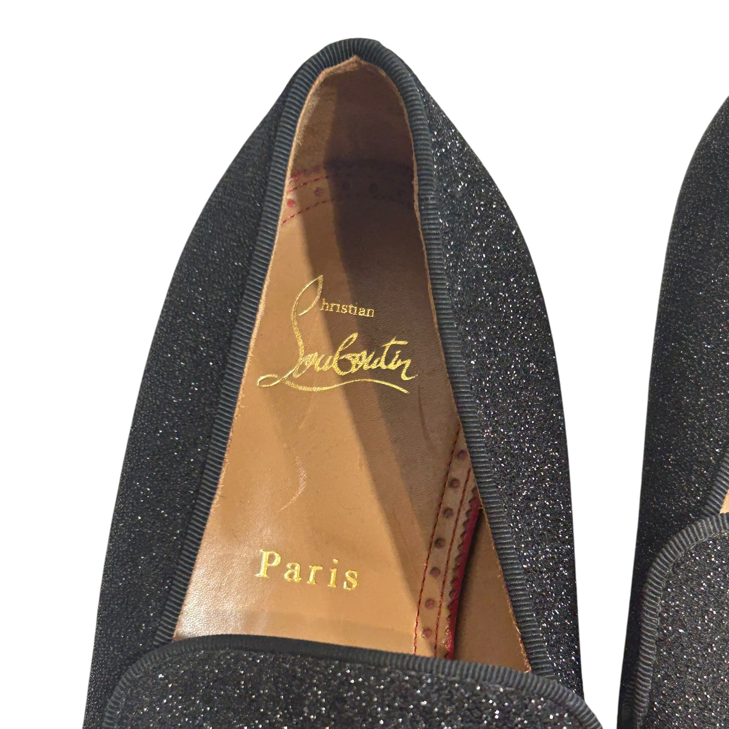 Christian Louboutin/Dress Shoes/EU 42/Cotton/BLK/Spooky Flat view 2