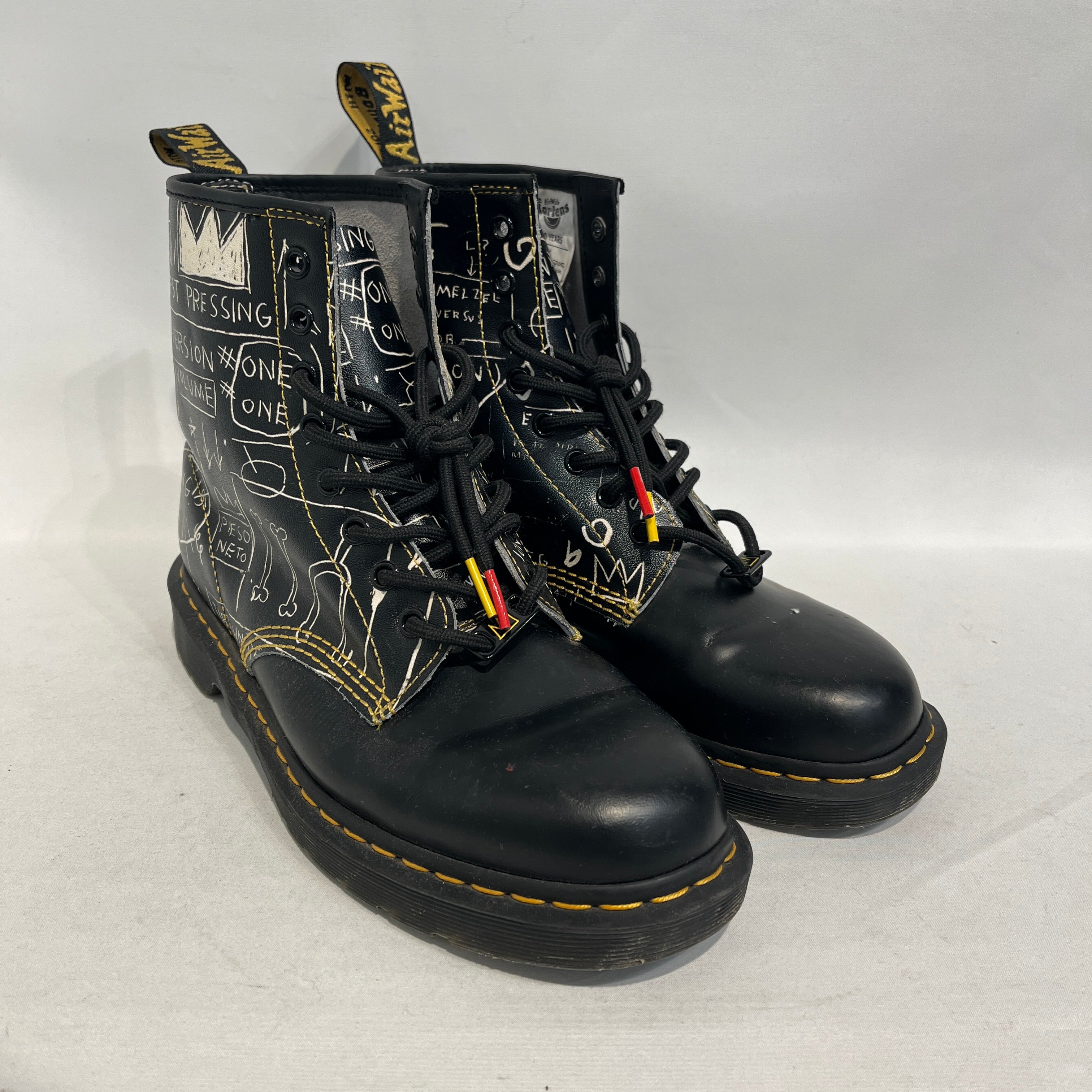 Dr.Martens/Lace Up Boots/US 10/Leather/BLK/8 Hole/basquiat view 1