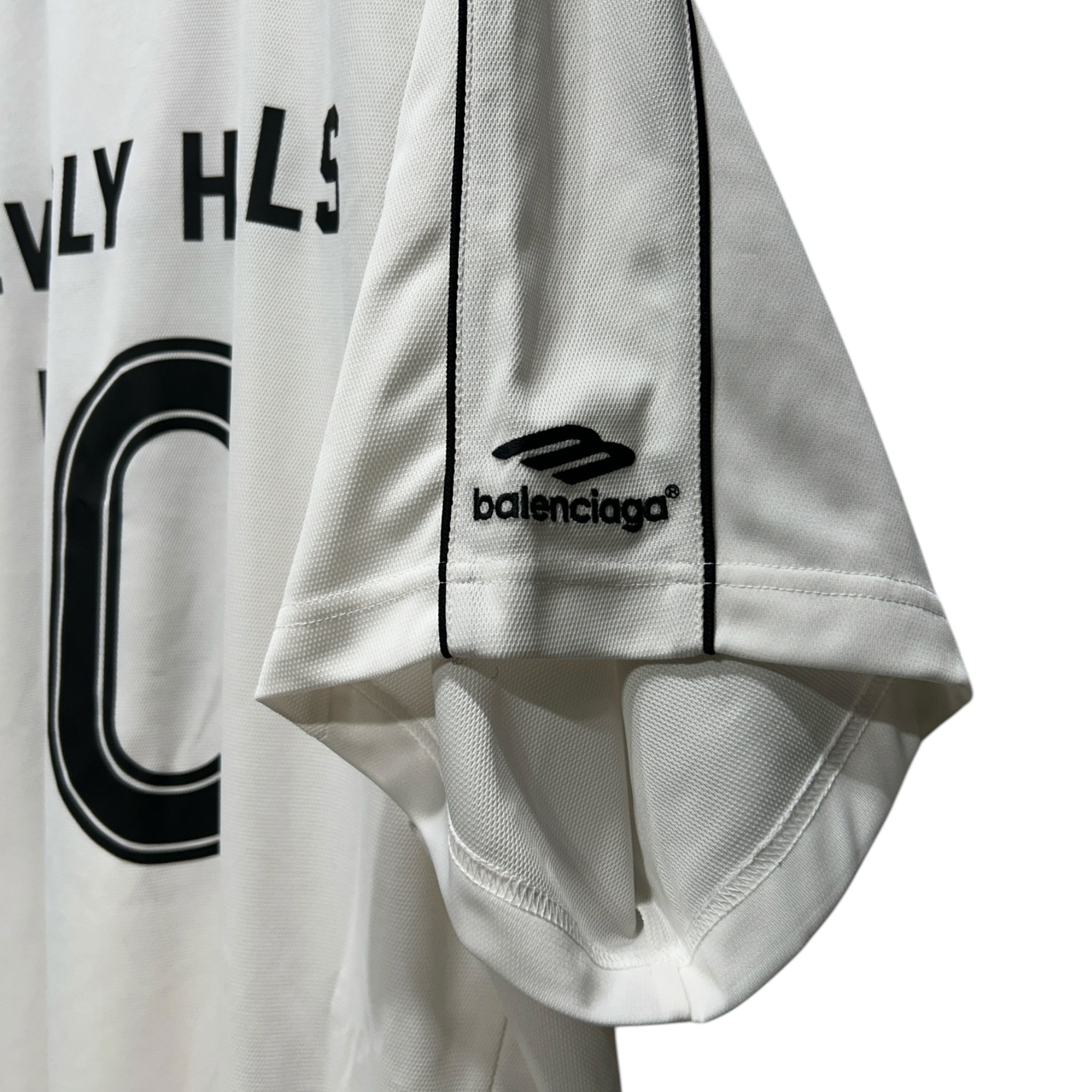 BALENCIAGA/T-Shirt/4/Polyester/WHT/BEV HILLS JERSEY view 3