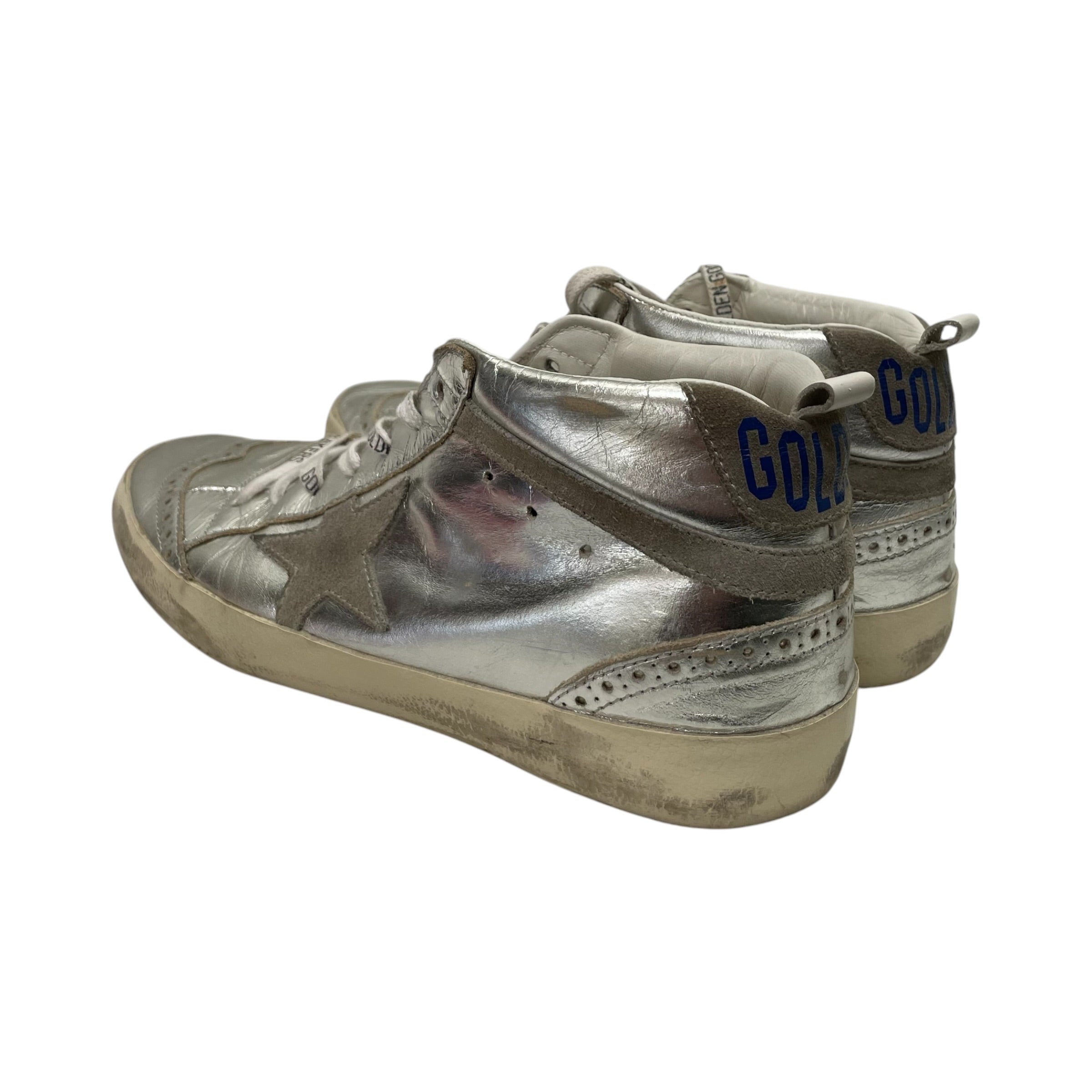 GOLDEN GOOSE/Hi-Sneakers/EU 39/Graphic/SLV/GG Midstar view 2