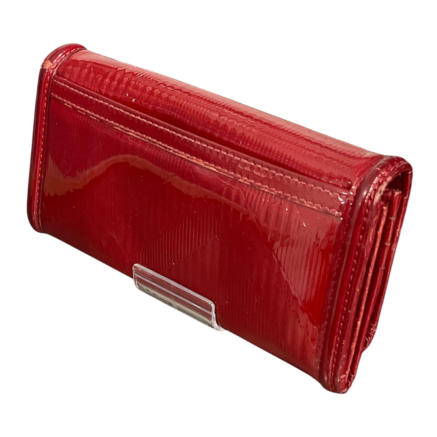 BURBERRY/Long Wallet/M/Leather/RED/SILVER DECAL view 2