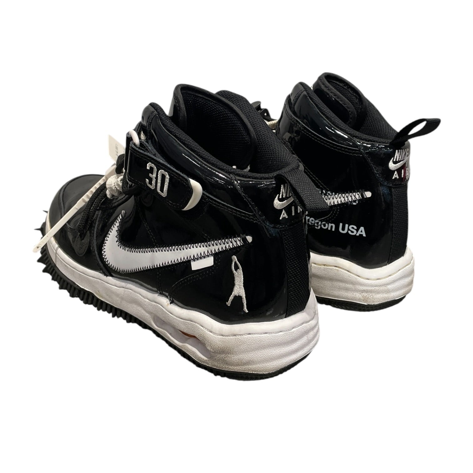 NIKE/OFF-WHITE X AIR FORCE 1 MID/Hi-Sneakers/US 11/Leather/BLK/DR0500-001 view 2