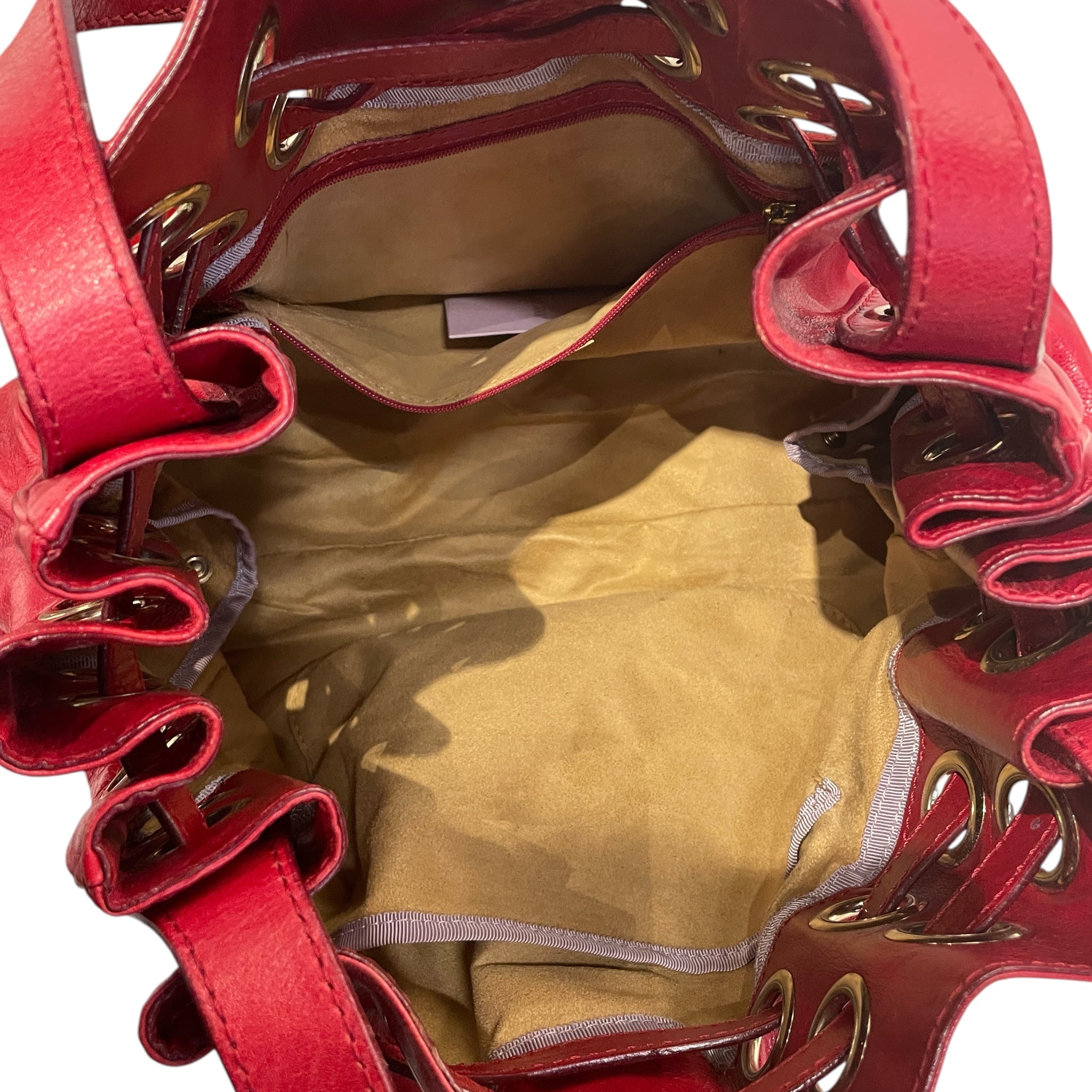 JIMMY CHOO/Bag/Leather/RED/ramona shoulder bag view 3