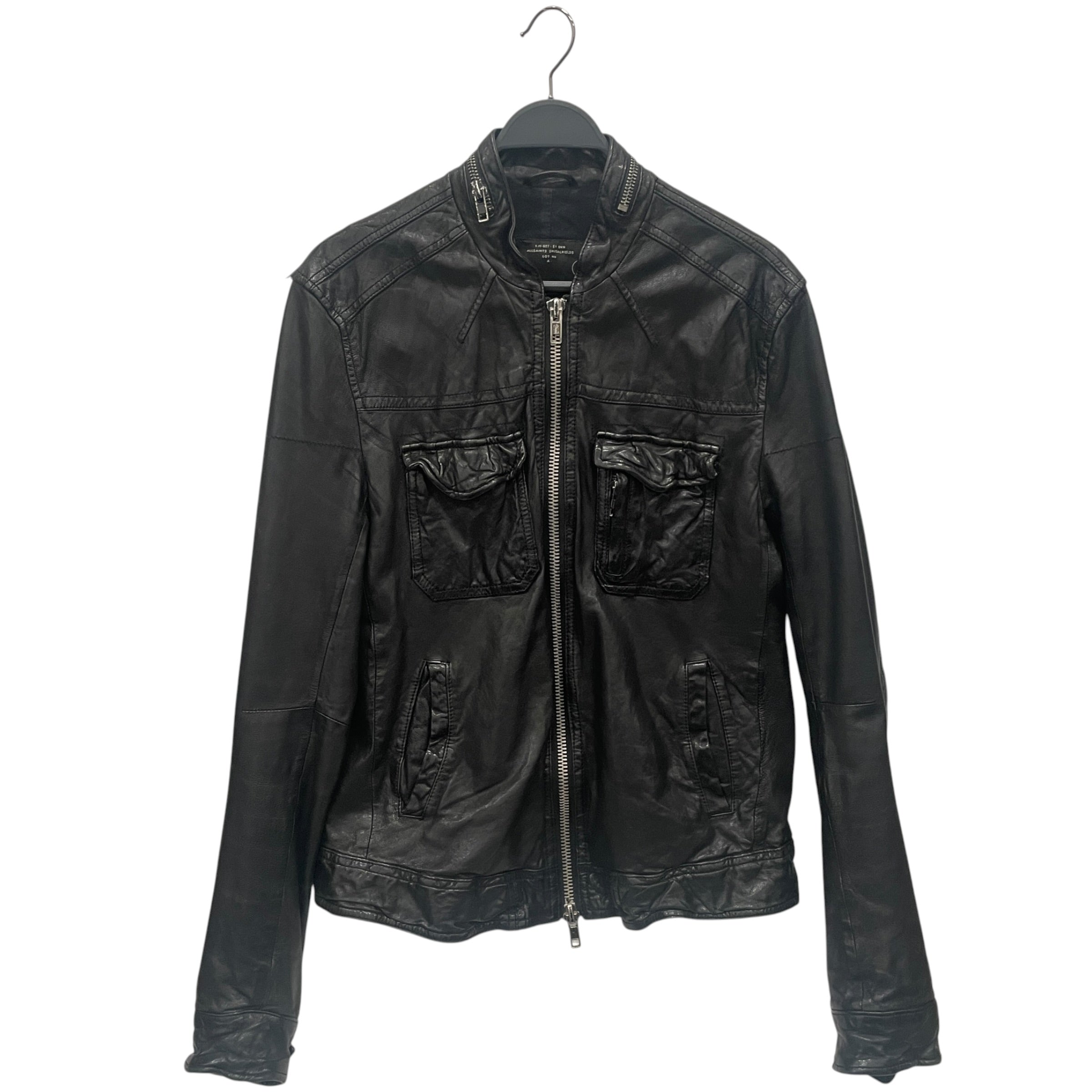 ALLSAINTS SPITALFIELDS/Leather Jkt/L/Leather/BLK/BIKER MOTO view 1