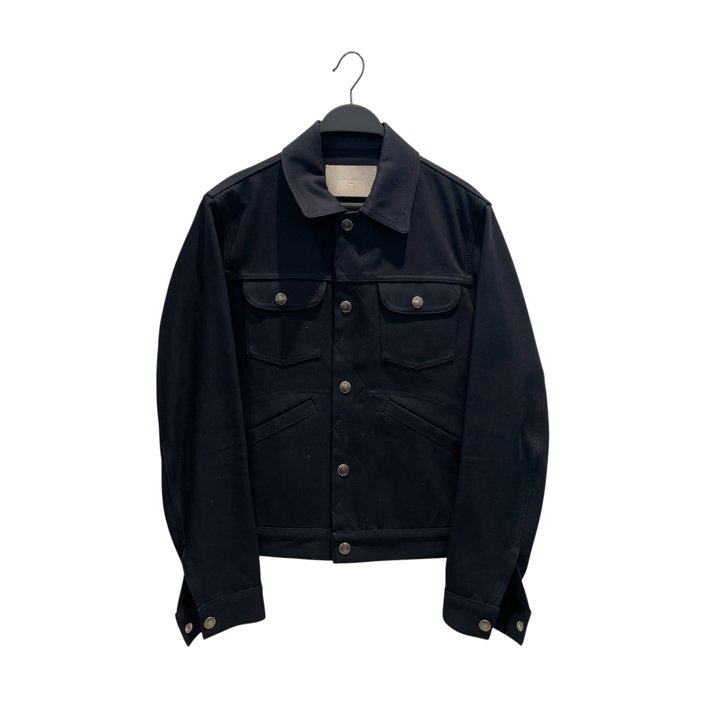 sandro/Jacket/S/Cotton/NVY/Textured Jacket view 1