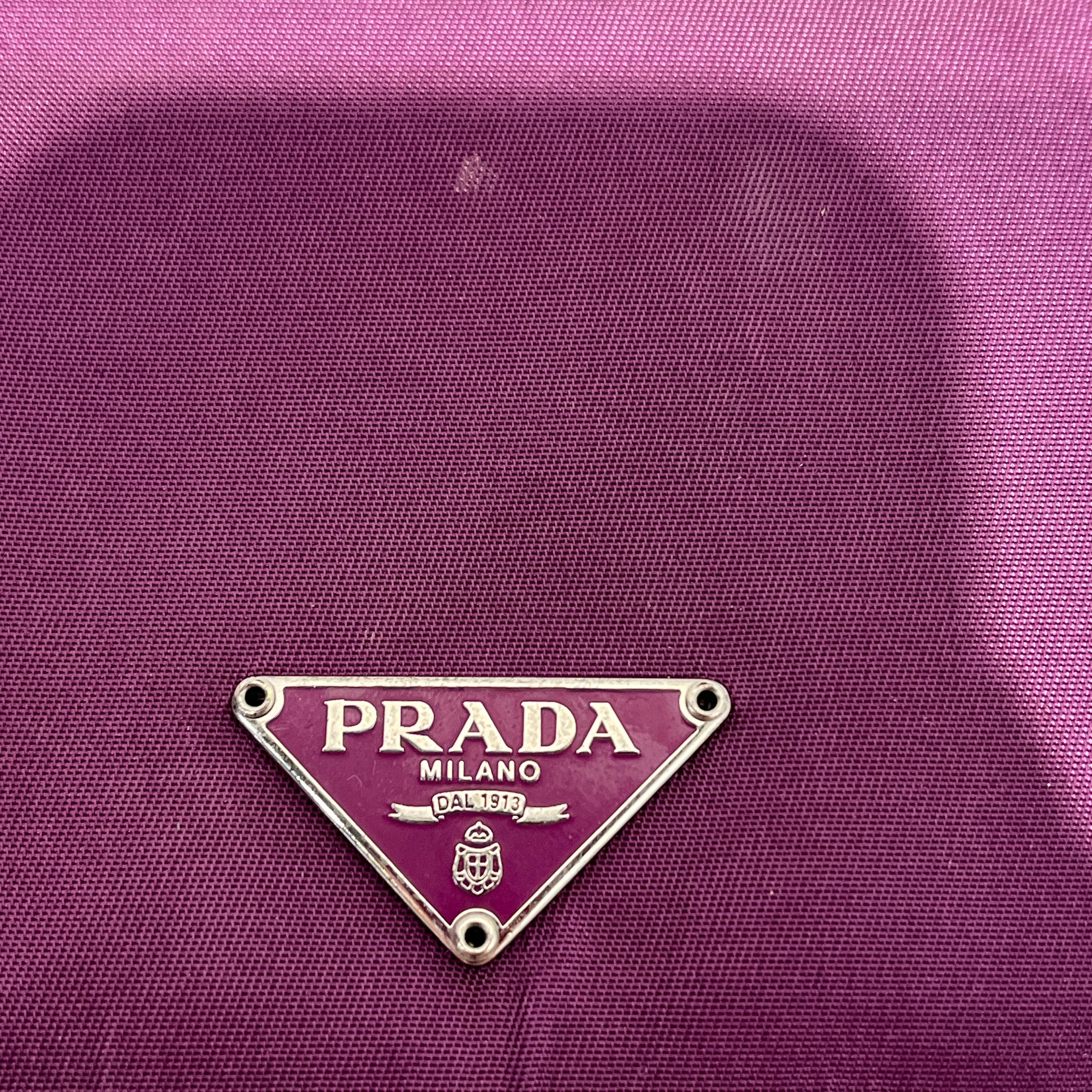 PRADA/Bifold Wallet/Nylon/PPL/CARD HOLDER stain view 4