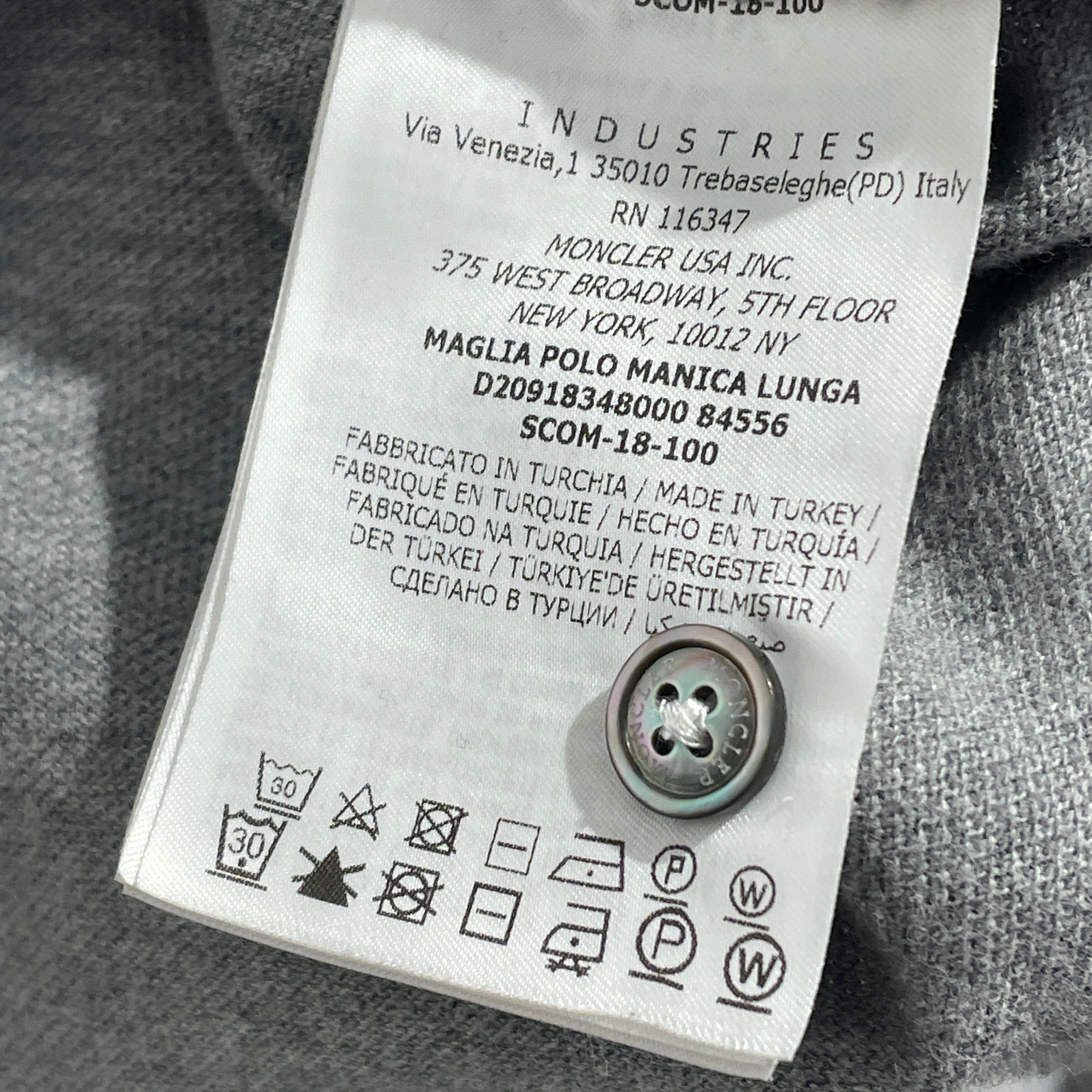 MONCLER/LS Cut & Sew/L/Cotton/GRY/ view 4