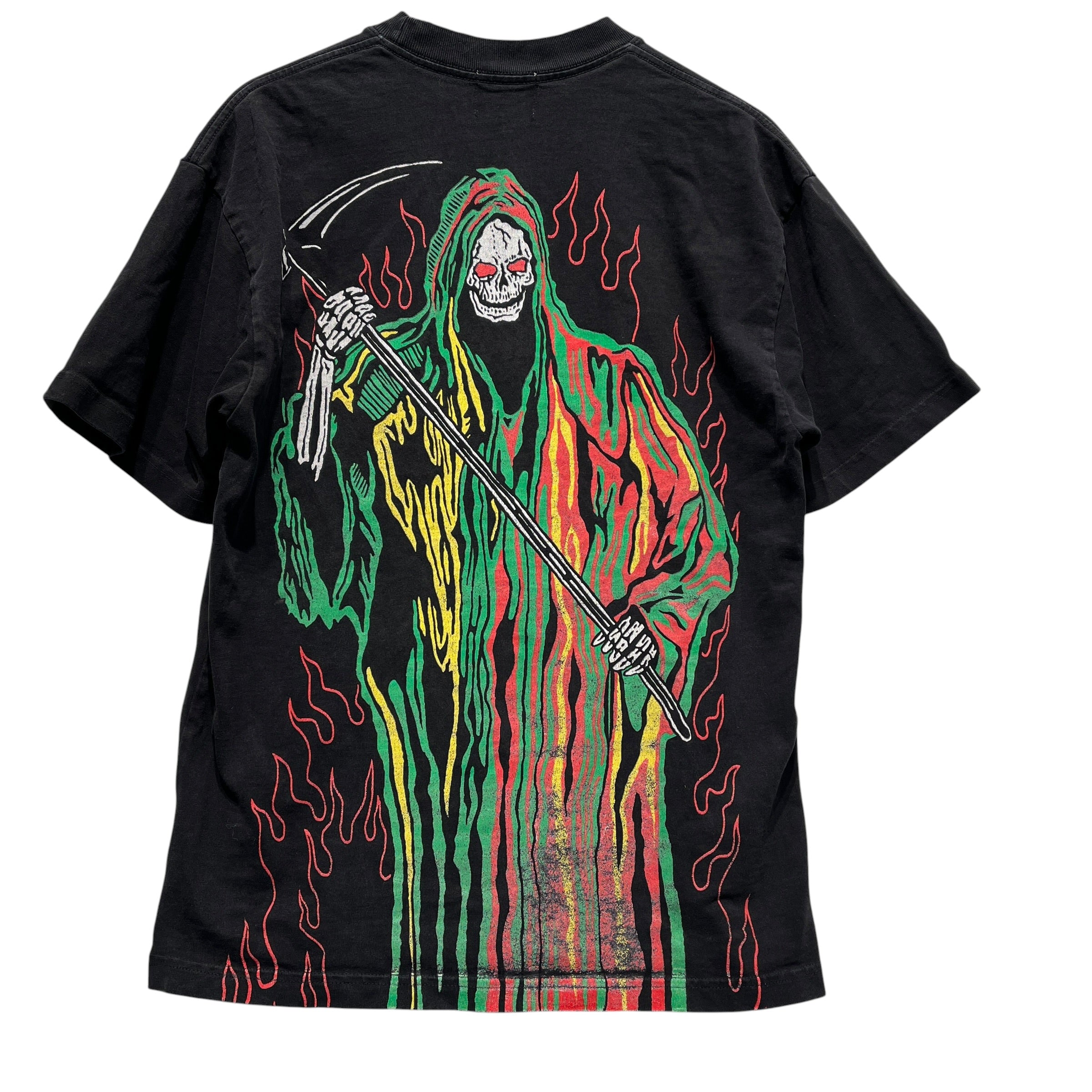 WARREN LOTAS/T-Shirt/S/Cotton/BLK/Graphic/neon reaper view 2