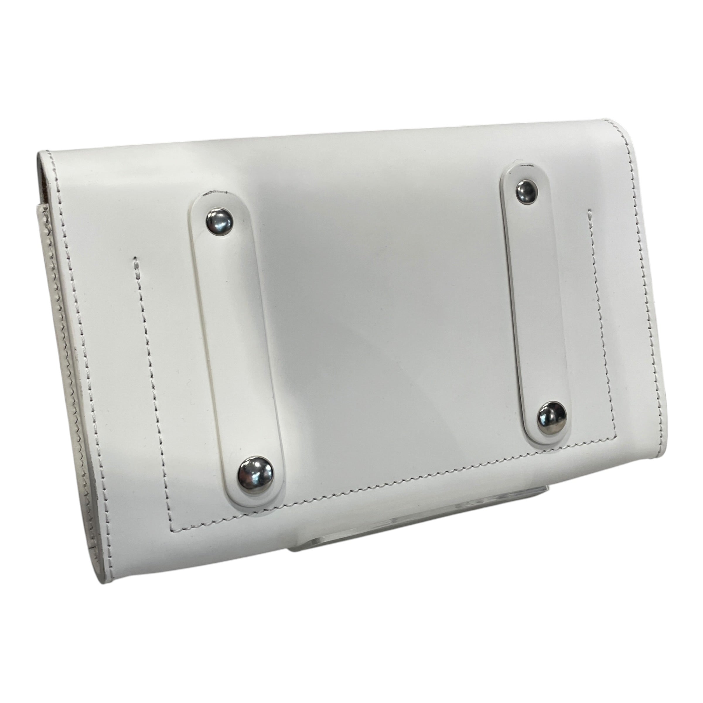 JUNYA WATANABE COMME des GARCONS/Clutch Bag/Leather/WHT/SNAP BUTTON CLUTCH view 2