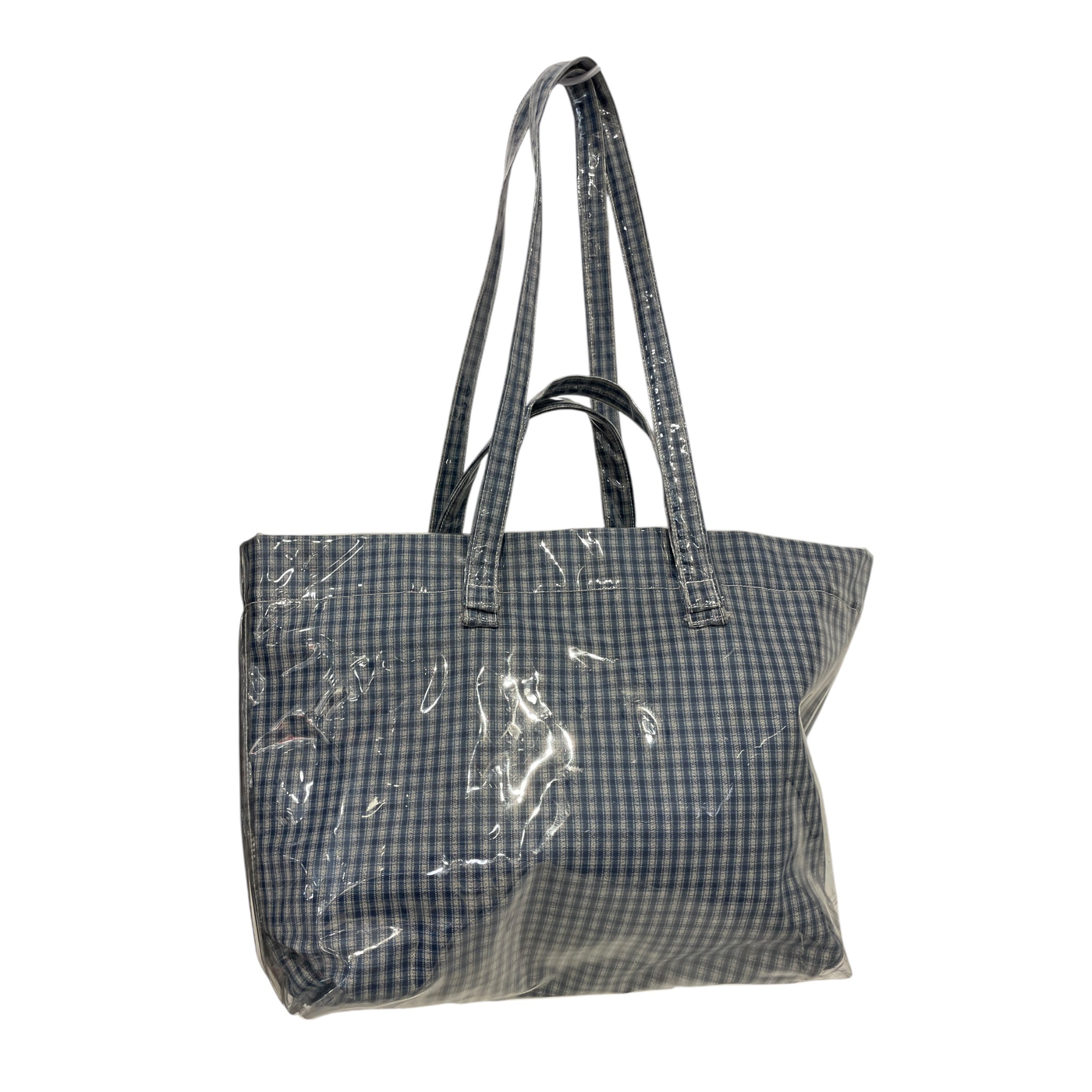 ART COMMUNITY/Tote Bag/Gingham Check/MLT/CLEAR VINYL BLUE GINGHAM TOTE view 2