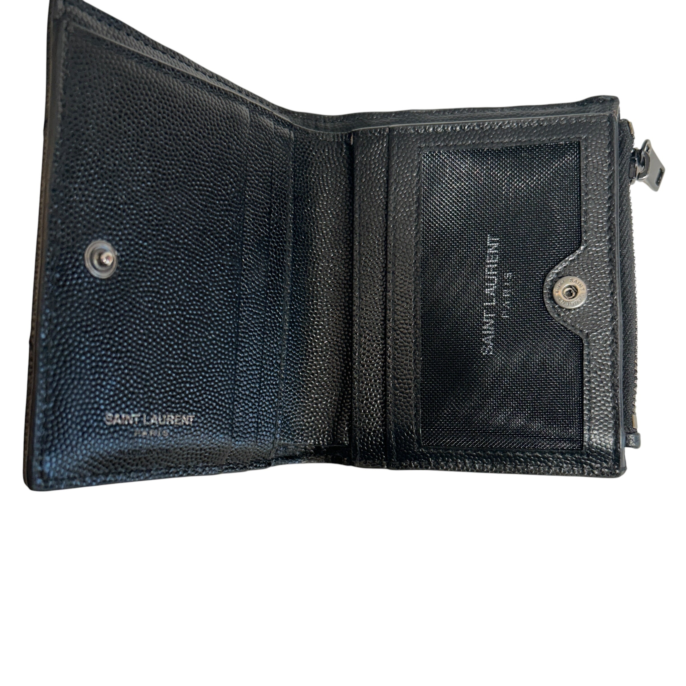YVES SAINT LAURENT/Bifold Wallet/Leather/BLK/L's/Cassandre Matelasse Bifold view 2