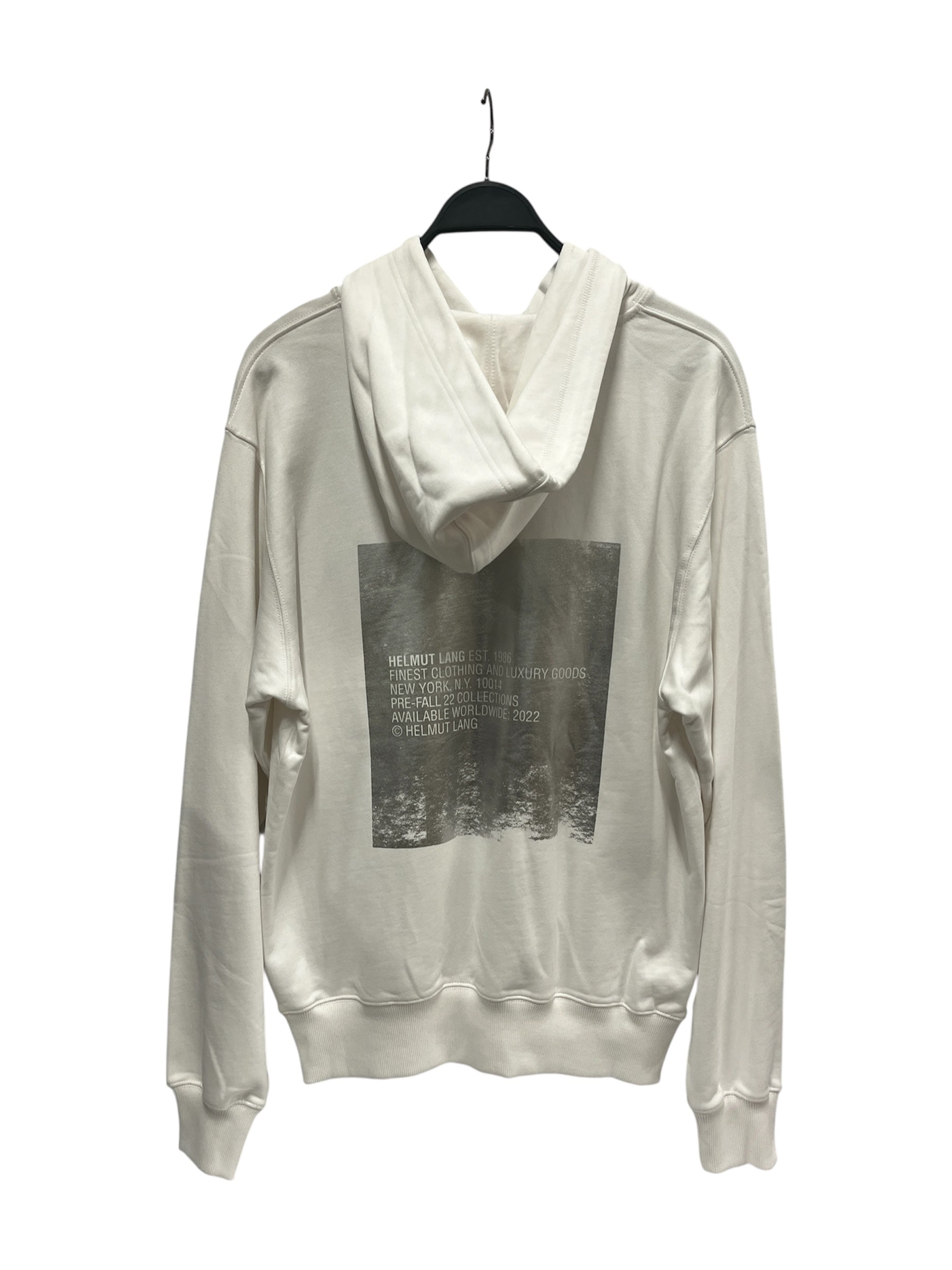 Helmut Lang/Hoodie/M/Cotton/WHT/SILVER LOGO view 2