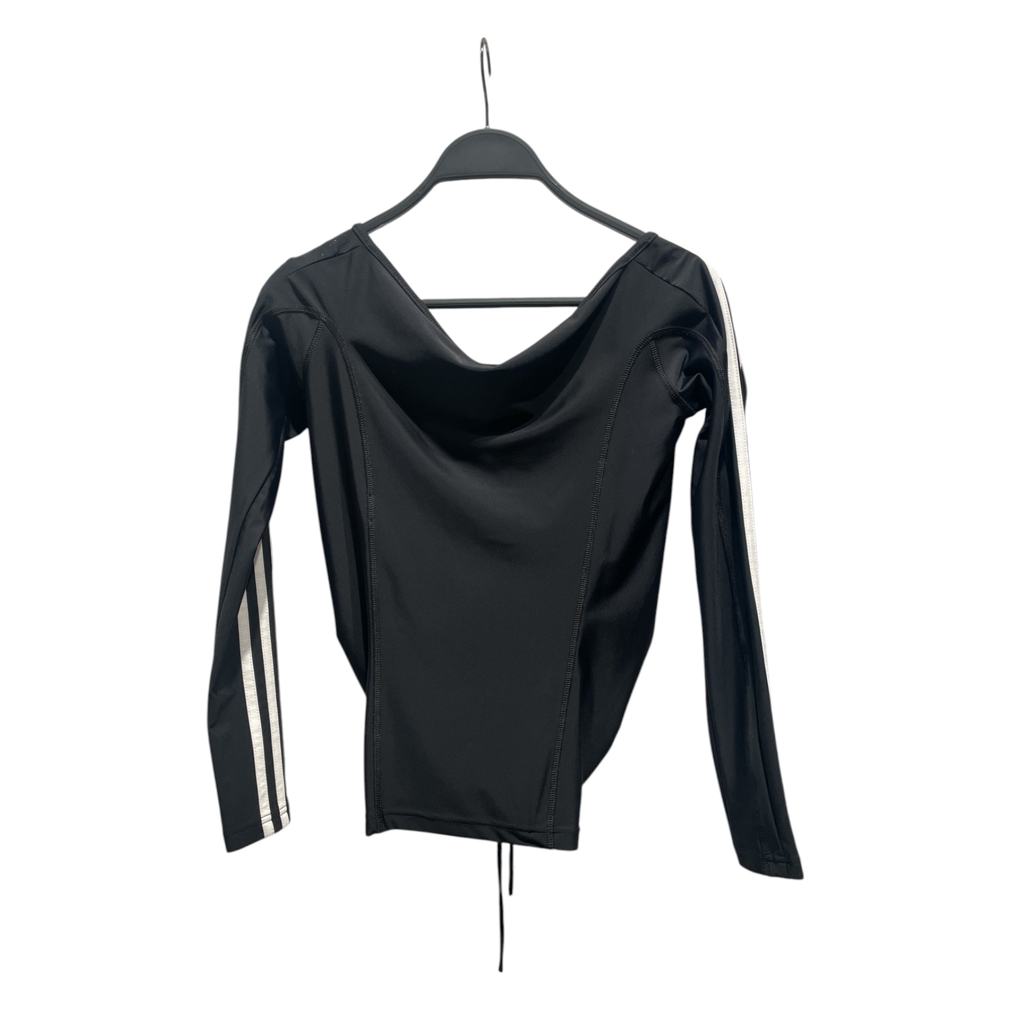 BALENCIAGA/adidas/LS T-Shirt/M/BLK/Open Sholder Spandex Shirt view 2