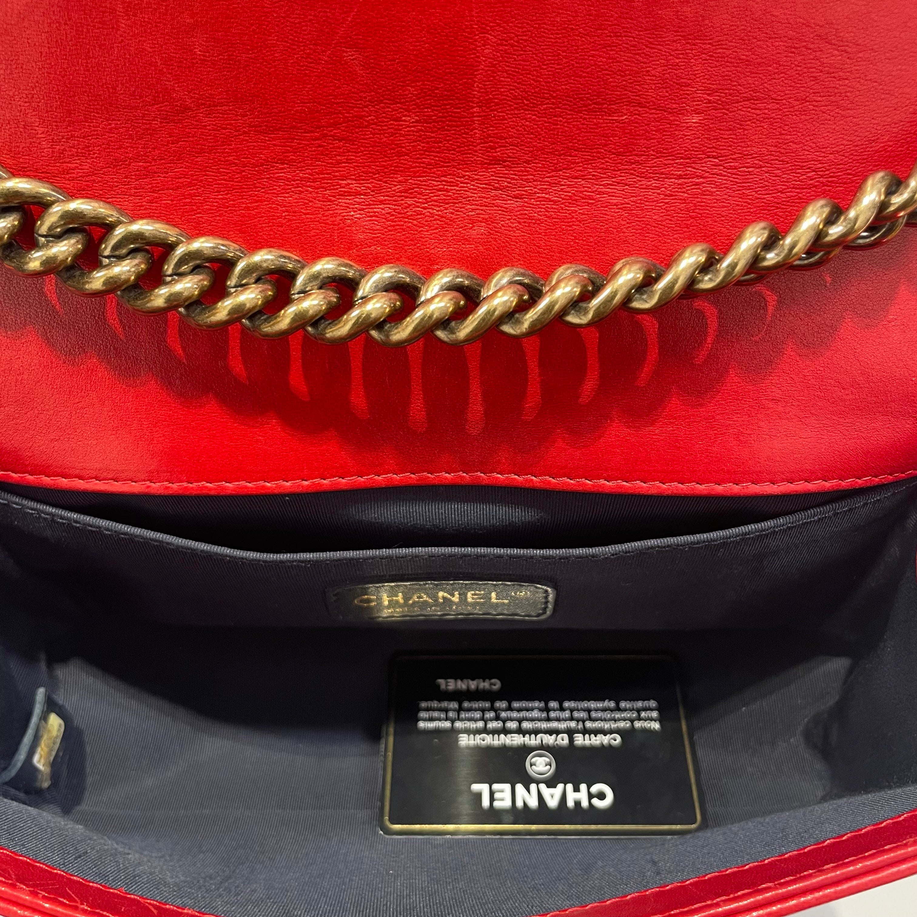 CHANEL/Hand Bag/Plaid/RED/Boy Bag Plaid view 6