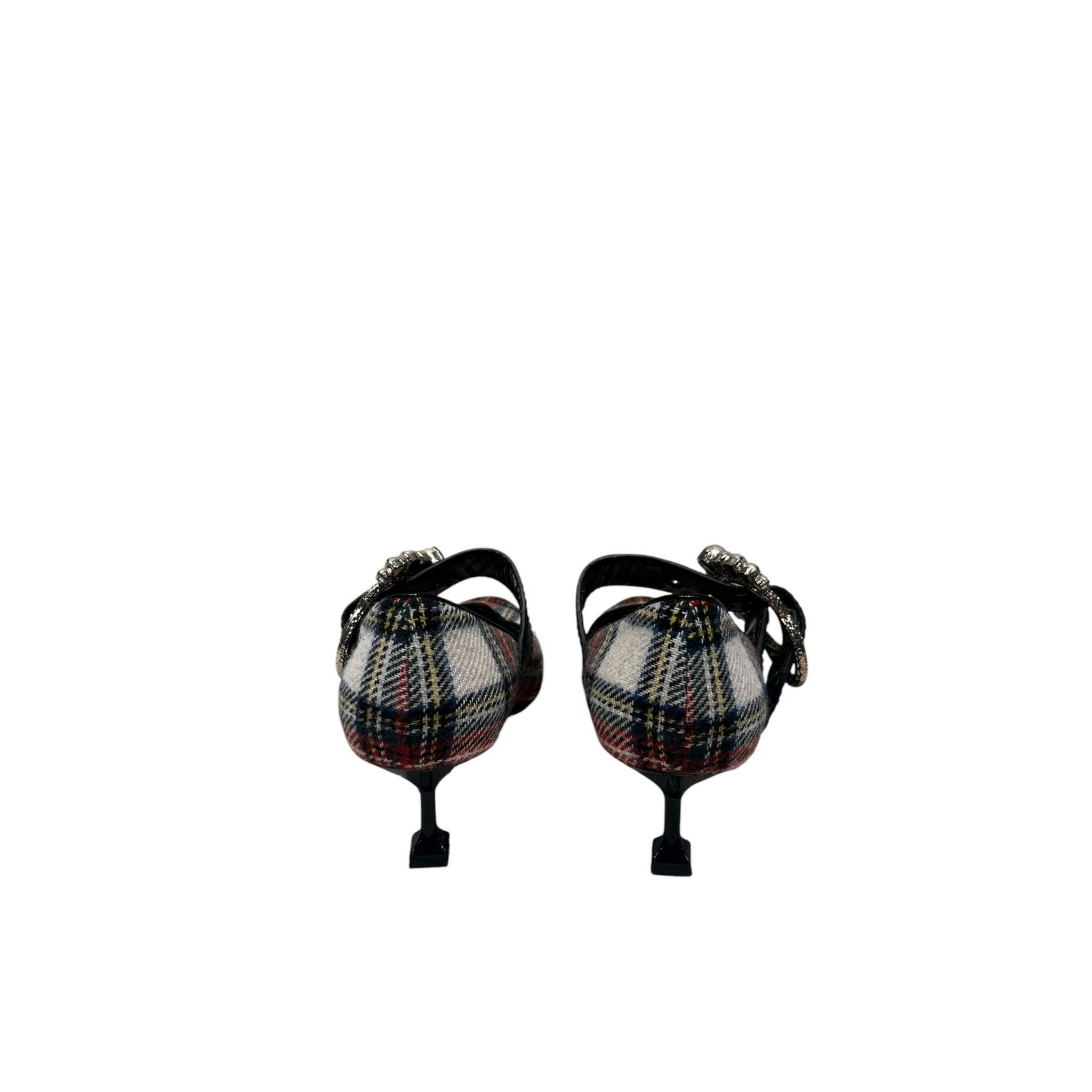 MIU MIU/Heels/EU 38/Tartan/Tweed/MLT/faux pearl view 3