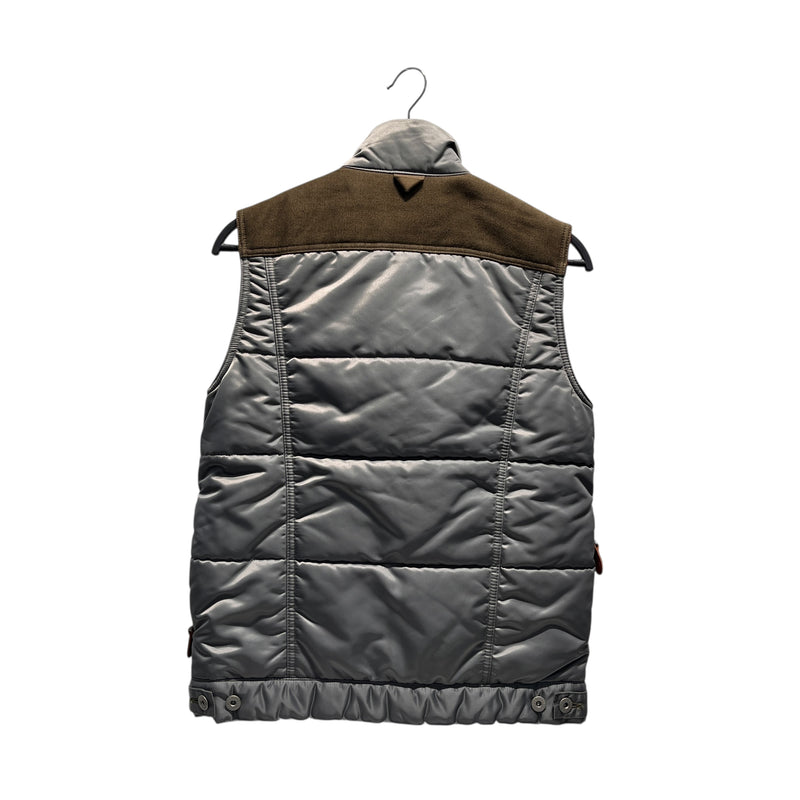 JUNYA WATANABE COMME des GARCONS/Puffer Vest/S/Polyester/GRN/RED PLAID INTERIOR