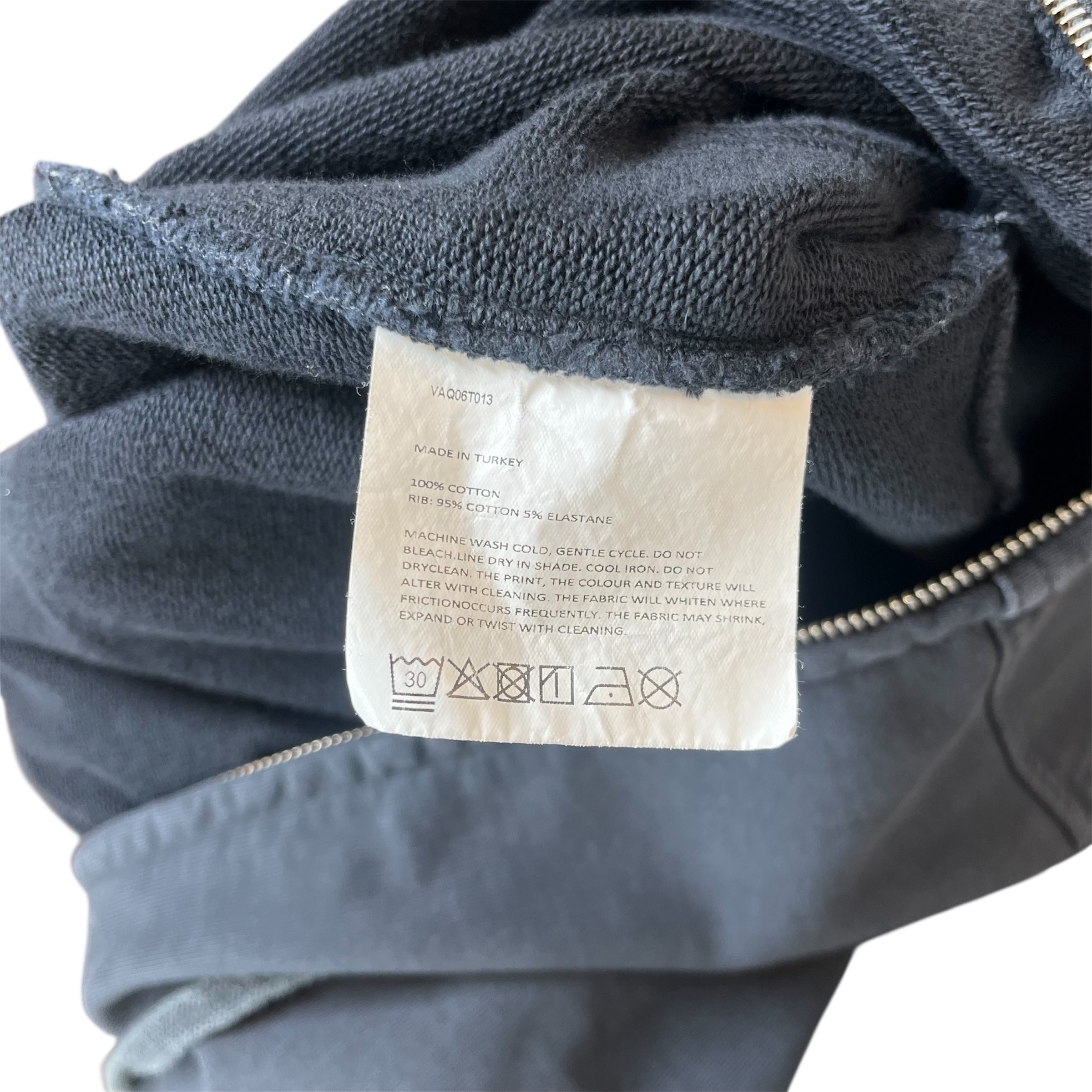 Vaquera/Zip Up Hoodie/XL/Cotton/BLK/twisted zipper view 4