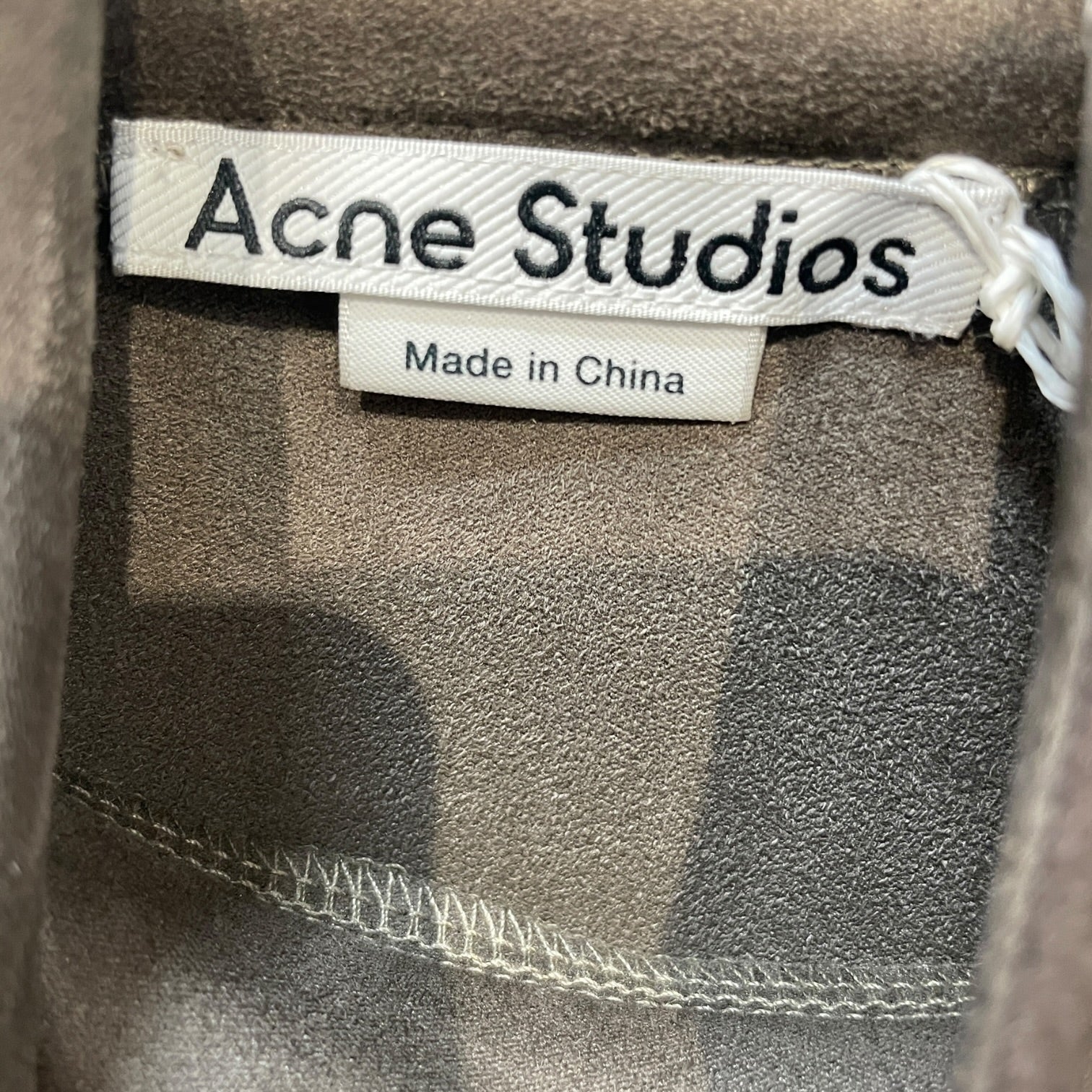 Acne Studios/LS T-Shirt/XS/Polyester/GRY/Turtle Neck/body print suede finish view 3