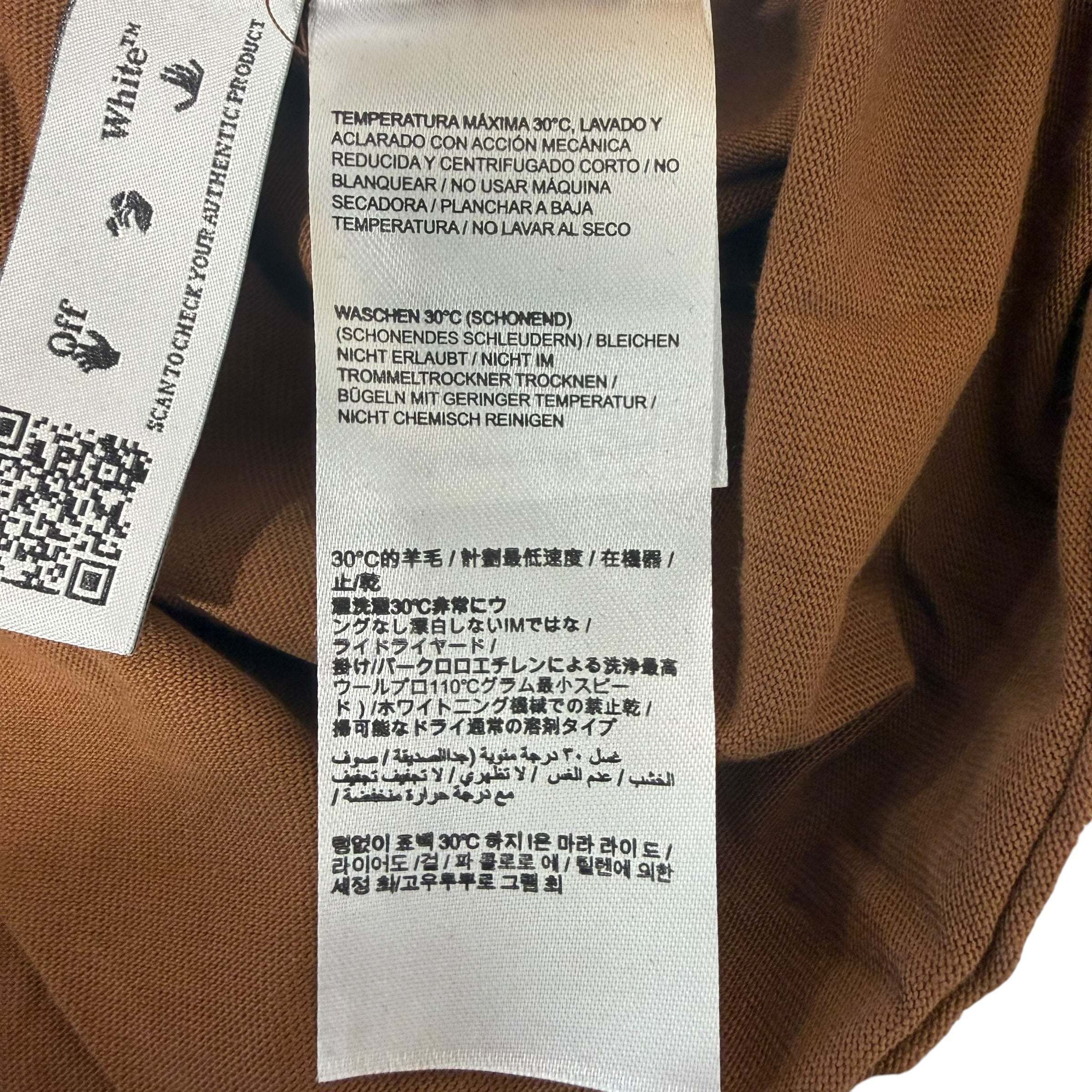 OFF-WHITE/T-Shirt/S/Cotton/BRW/Off White Logo T shirt view 6