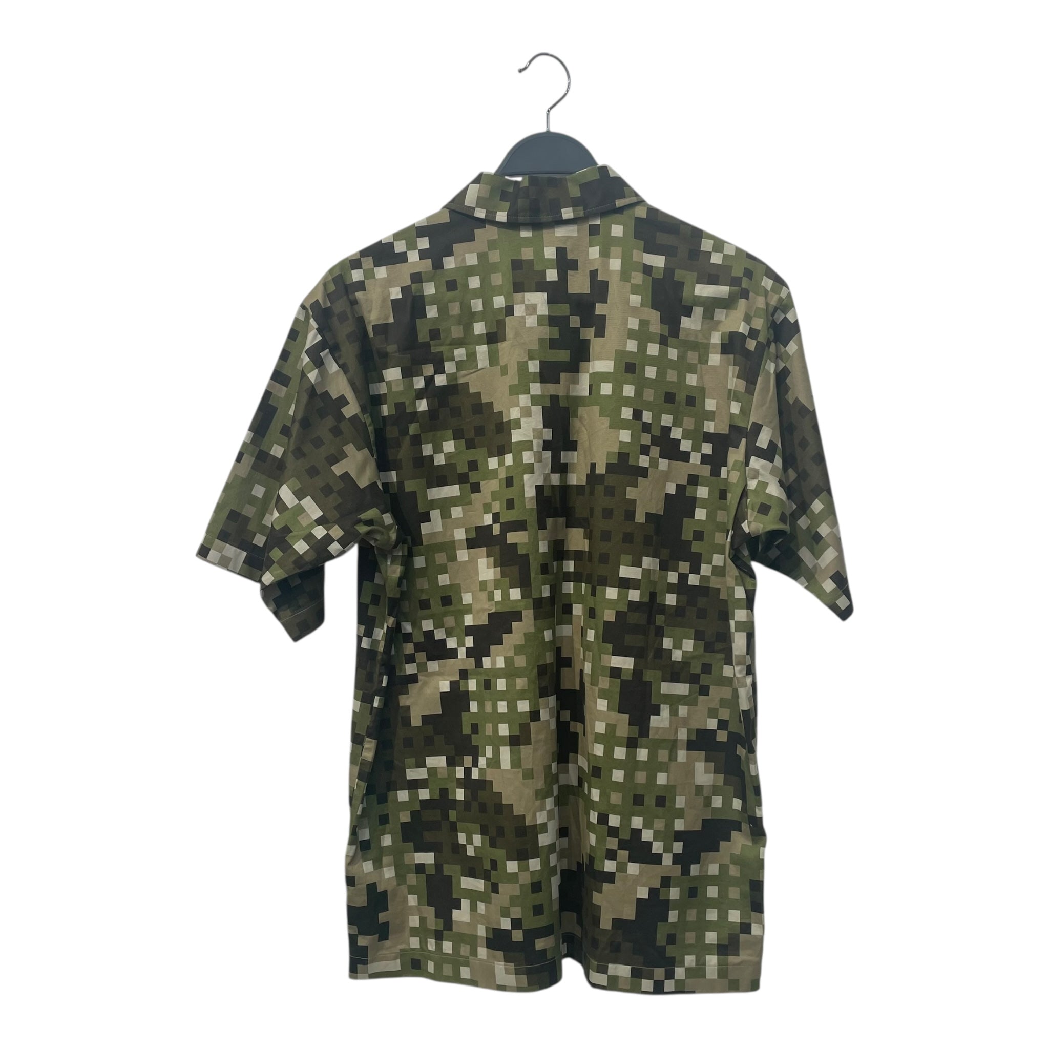 BURBERRY LONDON/SS Shirt/S/Cotton/GRN/Camouflage/ZIP PULLOEVER view 2