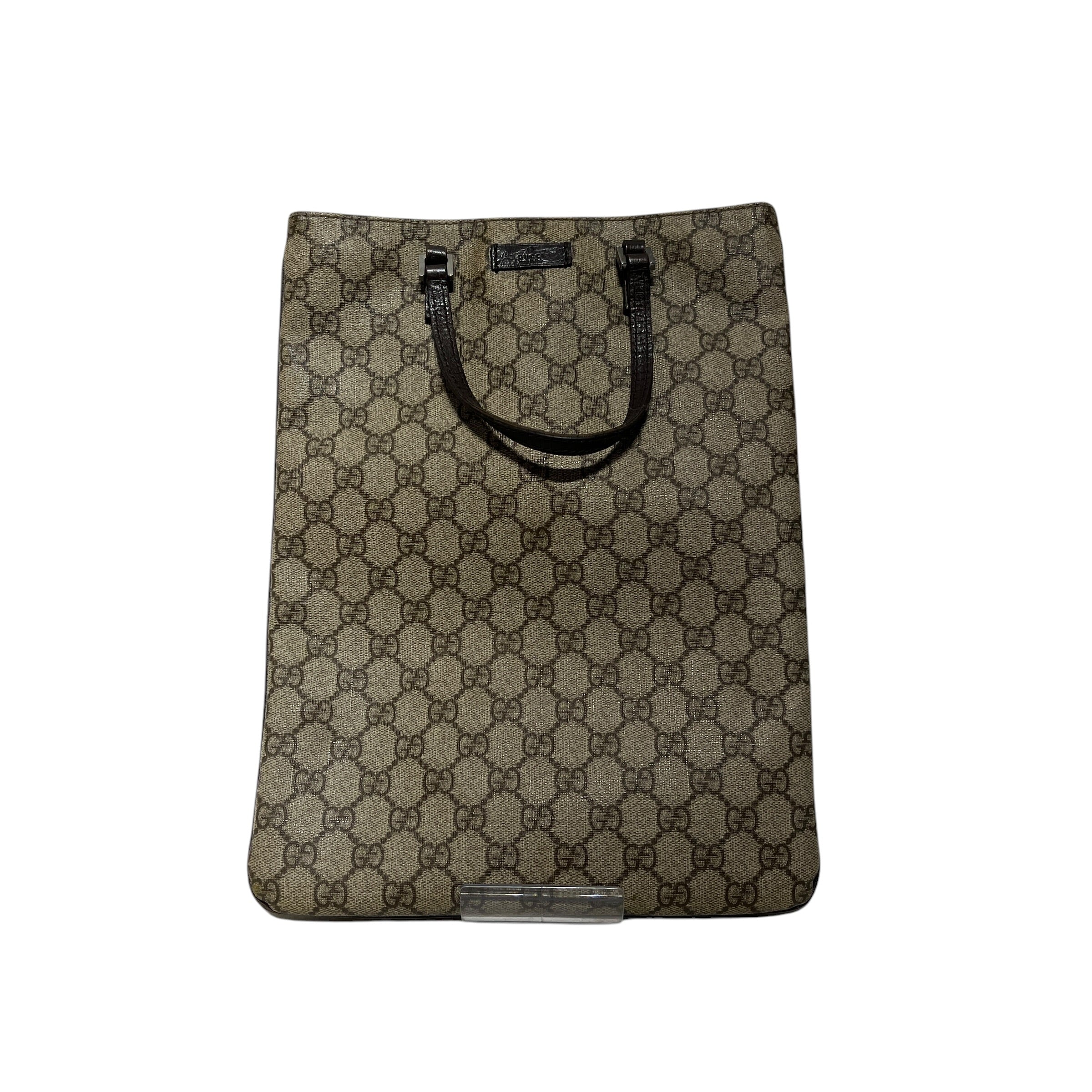 GUCCI/Tote Bag/All Over Print/Leather/BRW/GG Supreme Top Handle view 1