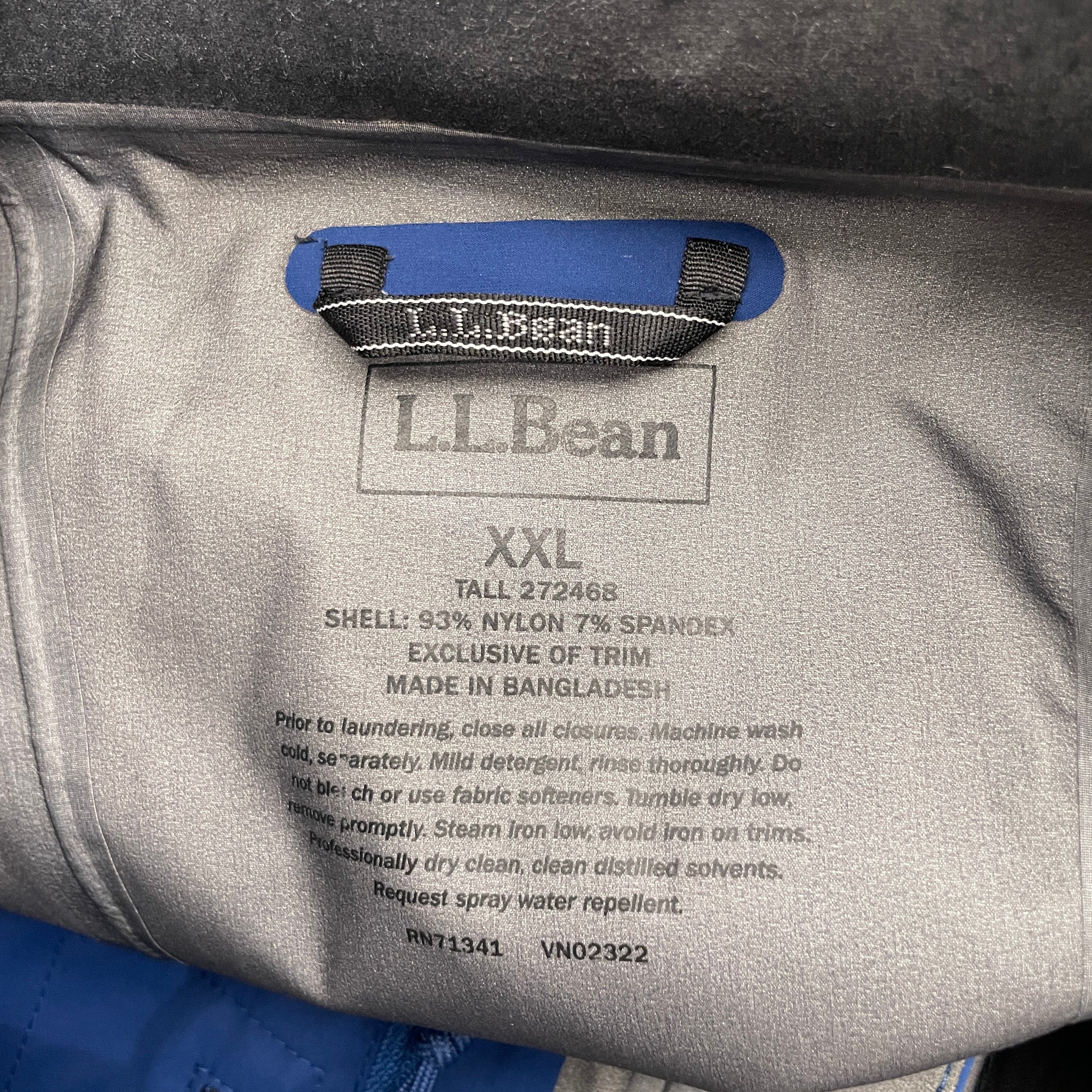 L.L.Bean/Zip Up Hoodie/XXL/Nylon/BLU/gore-tex view 3