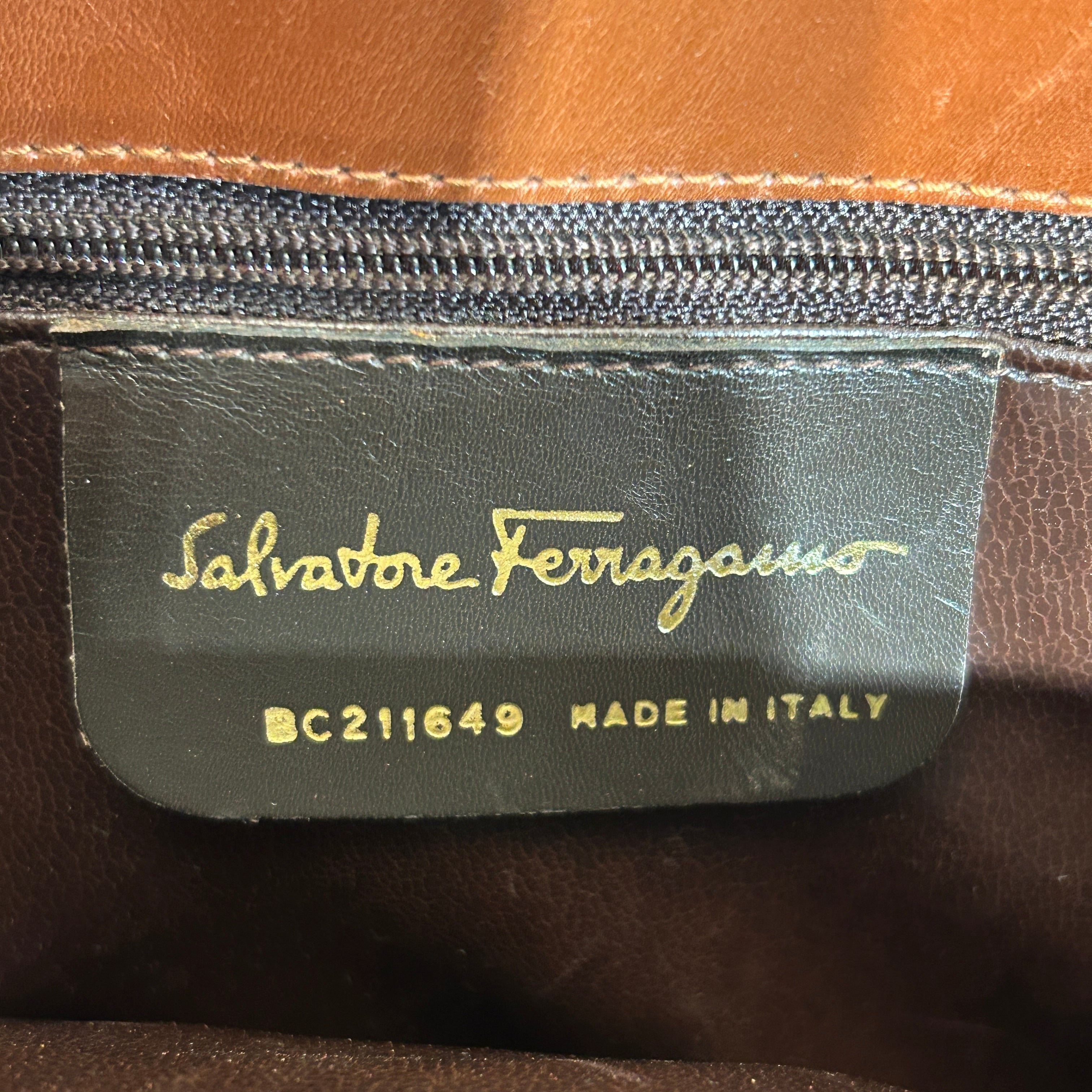 Salvatore Ferragamo/Hand Bag/Leather/BRW/gold hardware view 5