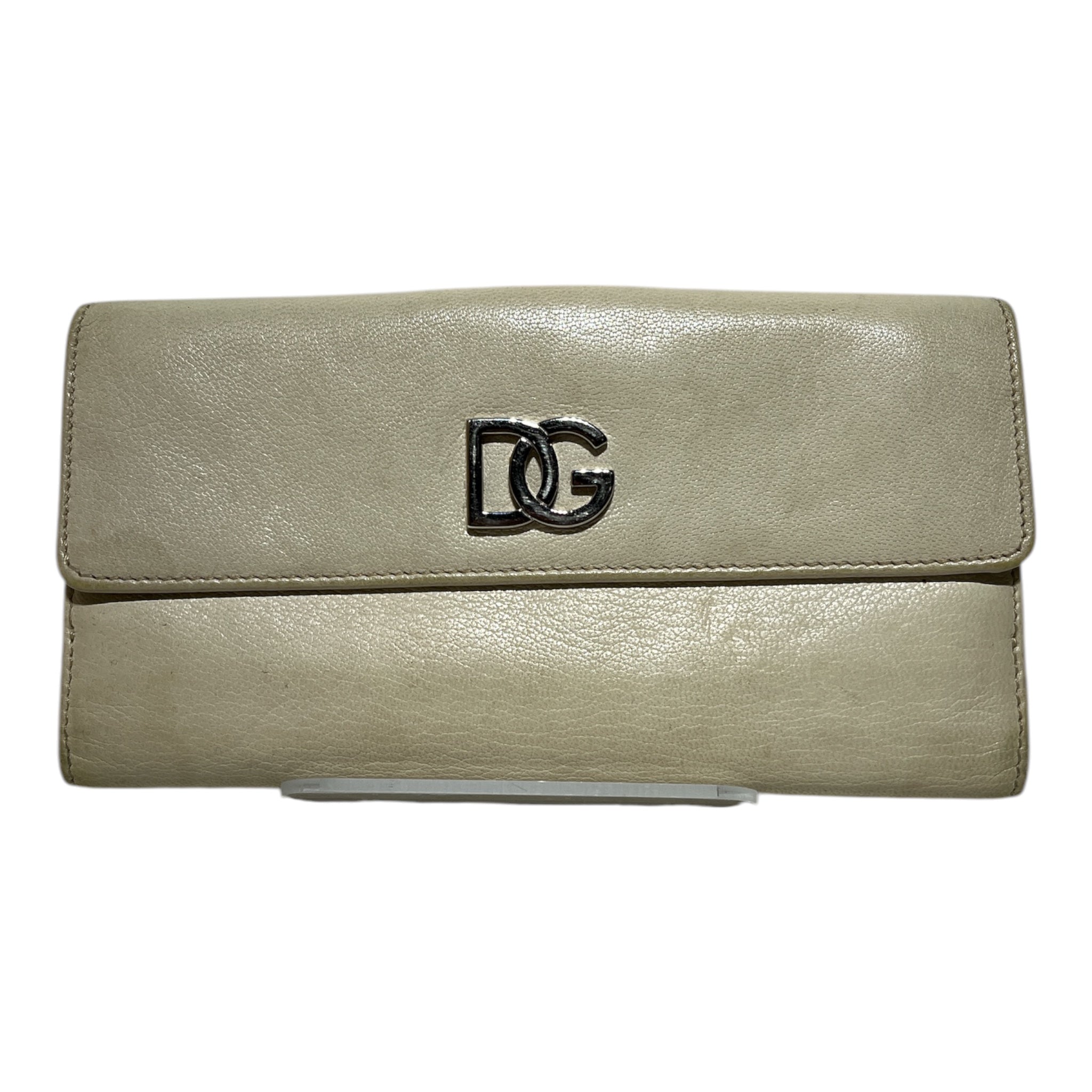 DOLCE&GABBANA/Long Wallet/Leather/WHT/ view 1
