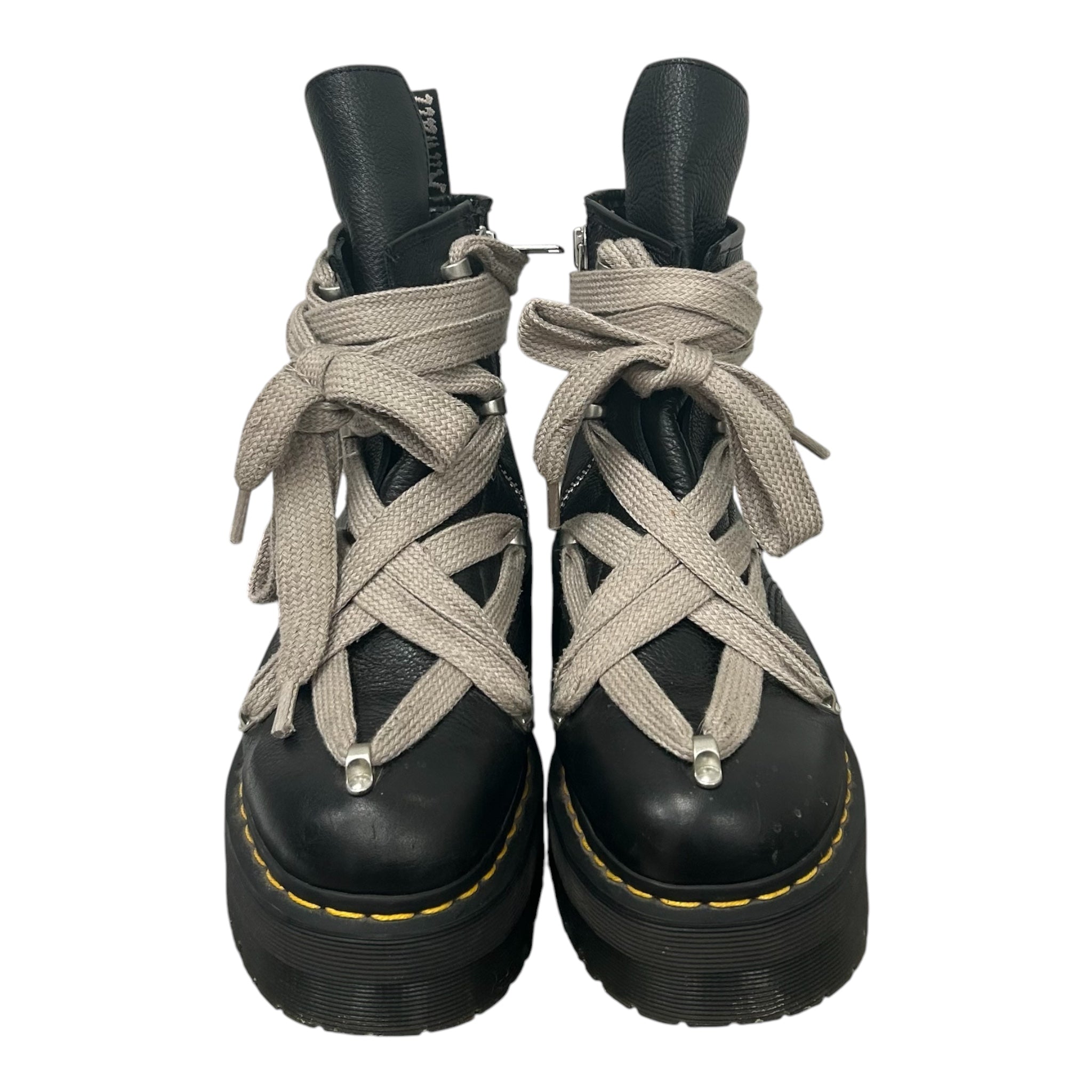 Dr.Martens/Rick Owens/Lace Up Boots/US 9.5/Leather/BLK/1460rickowens leather platform view 4