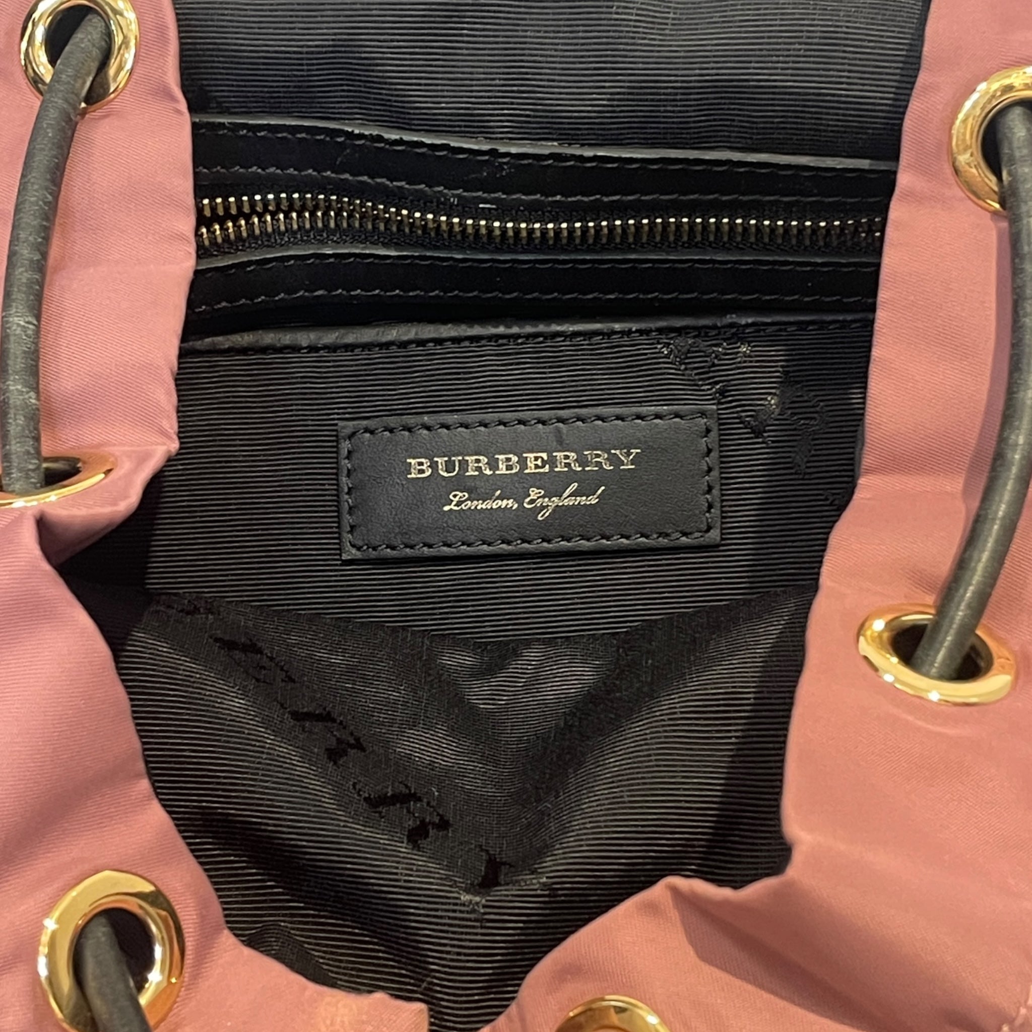 BURBERRY/Backpack/Nylon/PNK/PNK BACKPACK GLD HARDWARE view 5