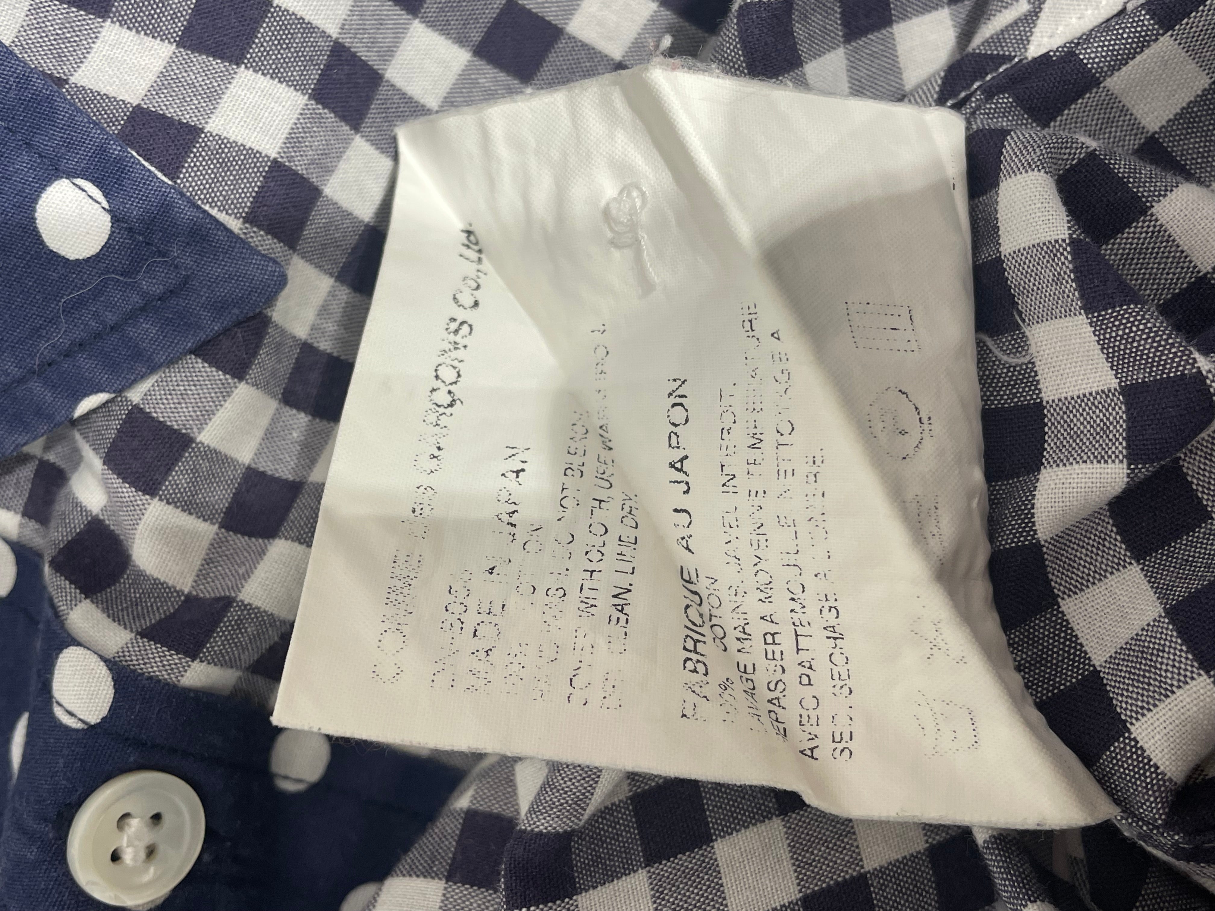 COMME des GARCONS HOMME DEUX/LS Shirt/XS/Cotton/NVY/All Over Print/ view 4