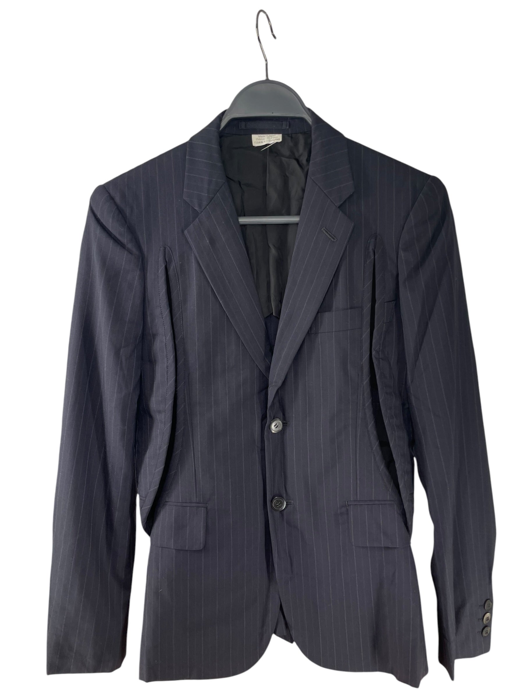 COMME des GARCONS HOMME PLUS/Tailored Jkt/XS/Navy/Wool/Stripe/PQ-J069 view 1