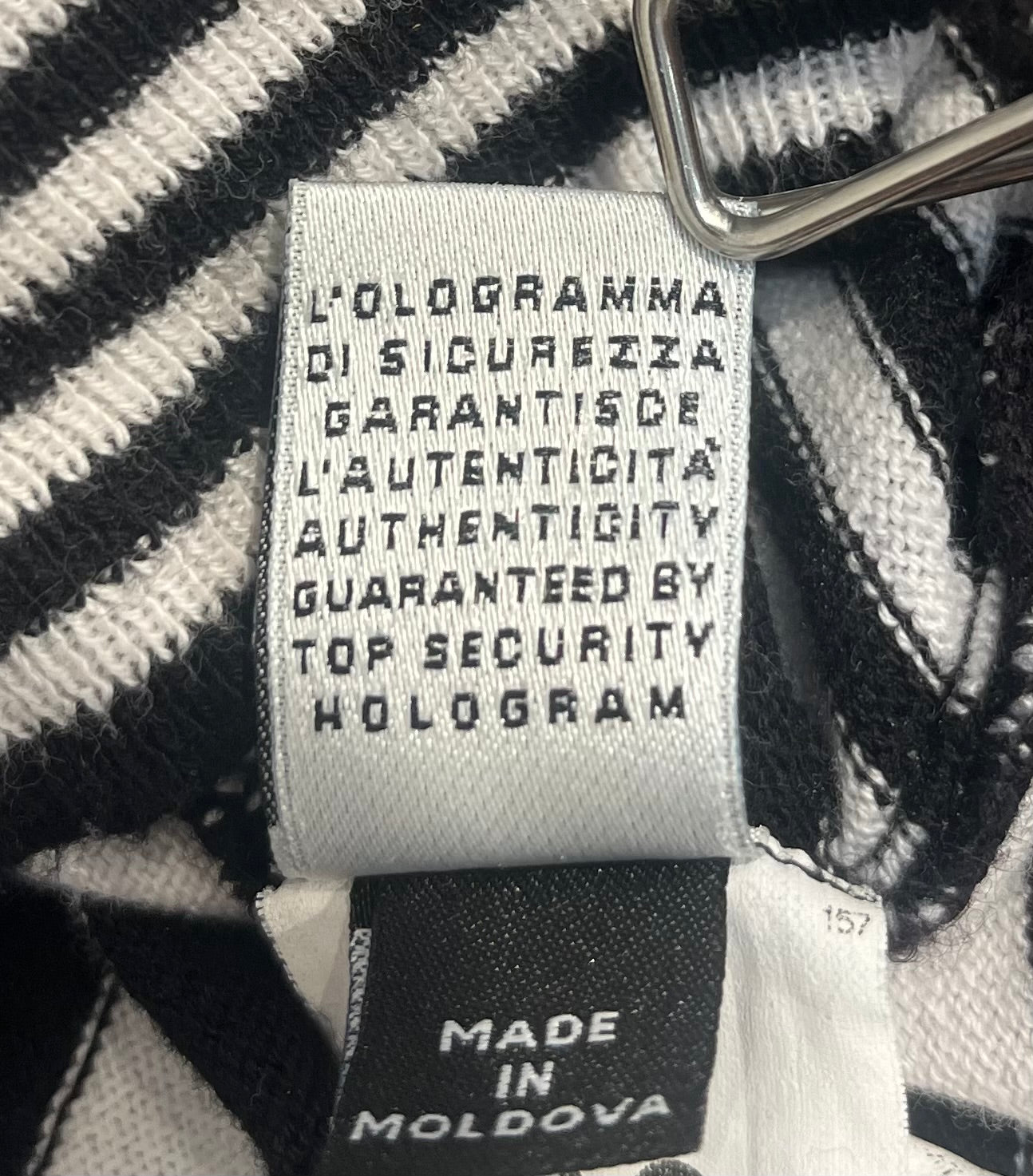 DOLCE&GABBANA/Cardigan/L/Stripe/Cotton/WHT/black and white stripes view 5